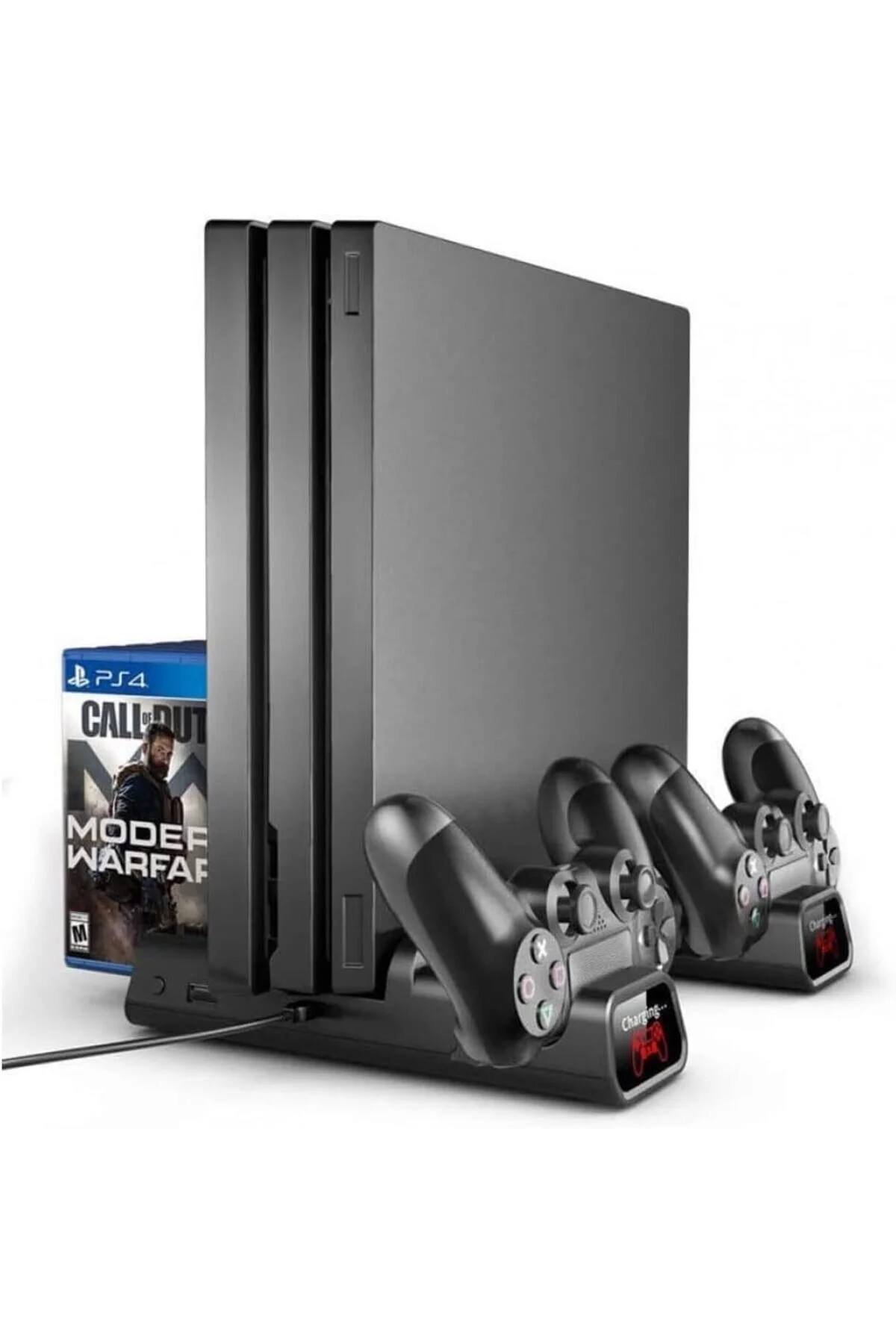 کاور و قاب خنک کننده عمودی با فن دسته شارژر پایه برای PS4 PRO SLIM TP4 882 Yıldızan