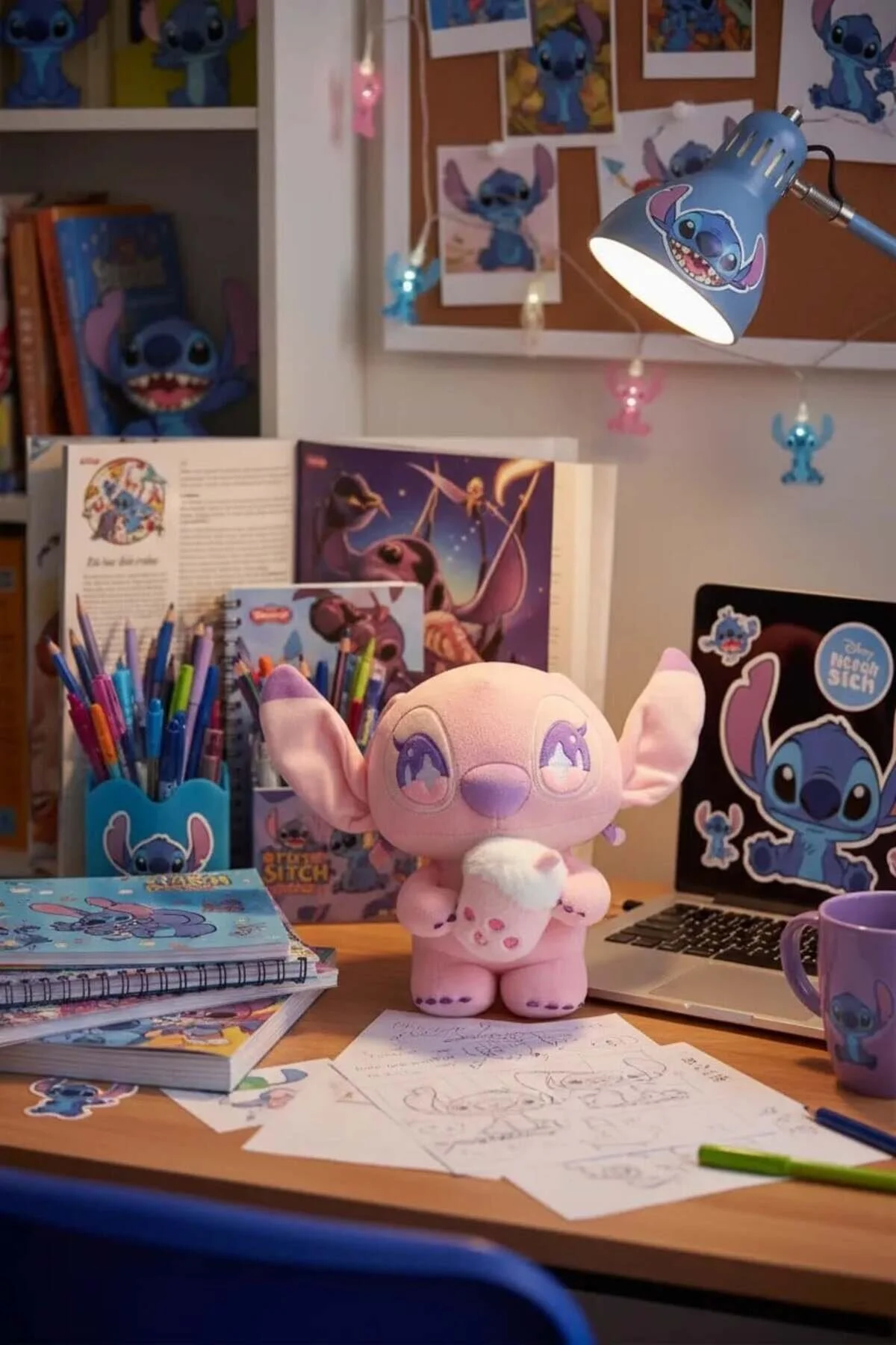 اسباب بازی های پشمی عروسک نرم 36 سانتی متری DISNEY LILO & STITCH LICENSED PARTY SERIES Miniso