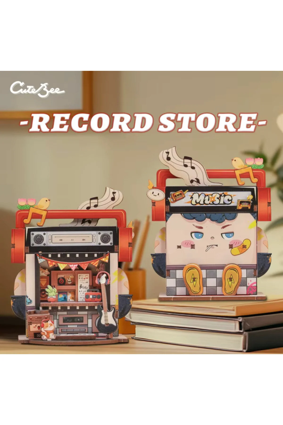 پازل سه بعدی CWGA TALEBOX CORNER SERIES MINI HOUSE NEW STYLE STORE DIY RECORD CUTEBEE