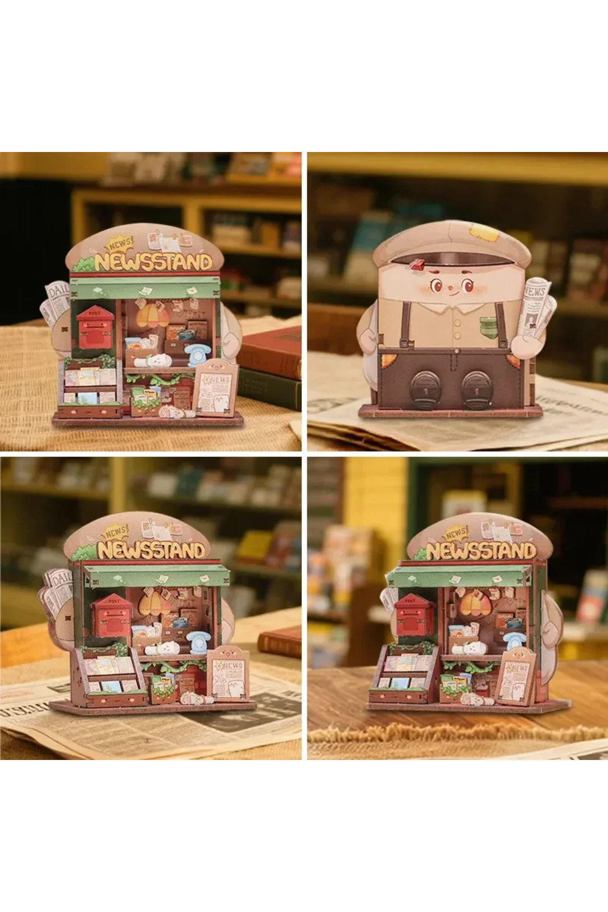 پازل سه بعدی CWGA TALEBOX CORNER SERIES MINI HOUSE NEW STYLE STORE DIY MINIATURE NEWSSTAND CUTEBEE
