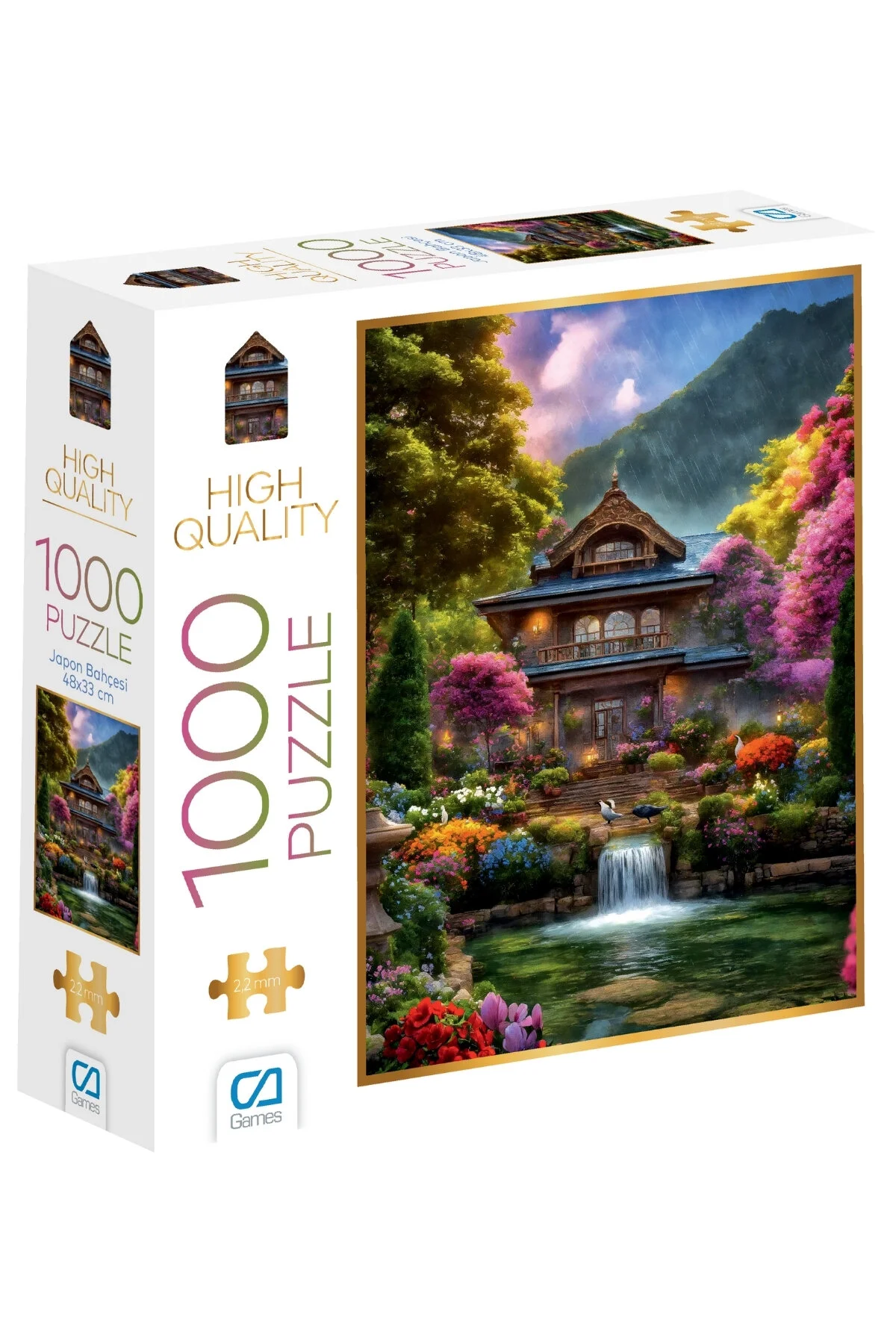 پازل باغ ژاپنی 1000 قطعه ضخامت 2.2 میلی متر 48X68 سانتی سری های حرفه ای سرگرمی از ترکیه CA Games