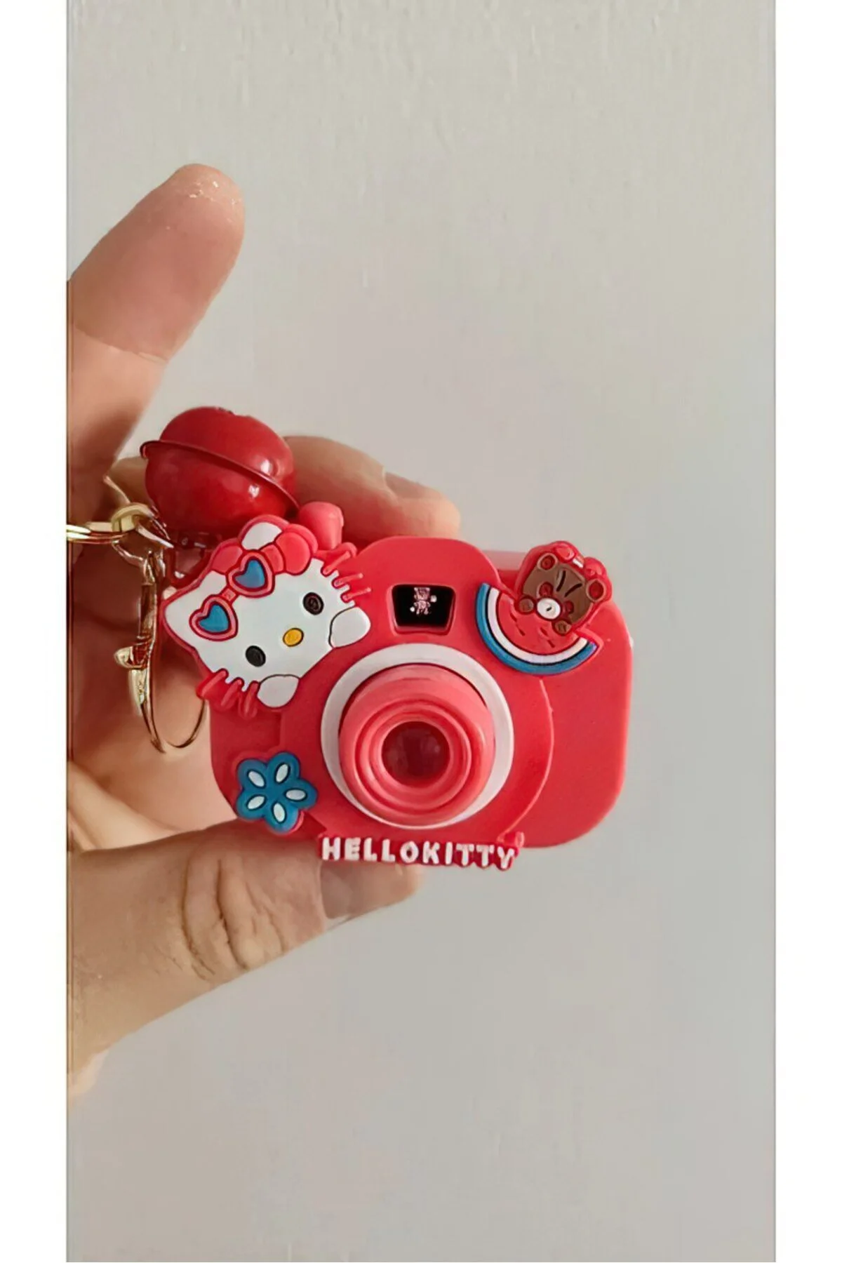 جلیقه کلید HELLOKITTY LABUBU با دوربین مدل CAPIBARA زینتی کیف جاکلیدی منعکس شده روی دیوار FG KONNİCHİWA