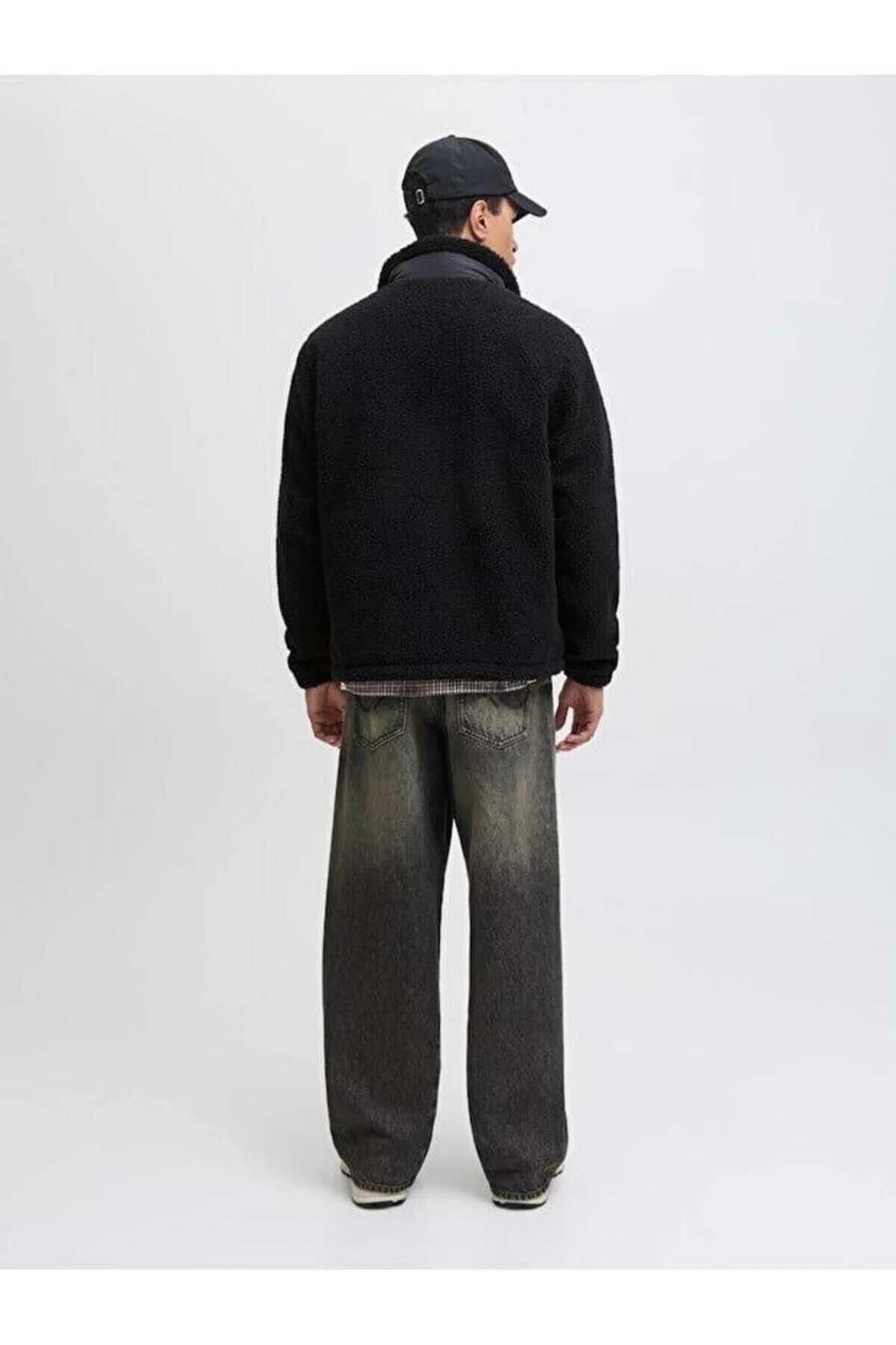 کاپشن کت مردانه مشکی JJESOHO TEDDY JACKET NOOS Jack & Jones