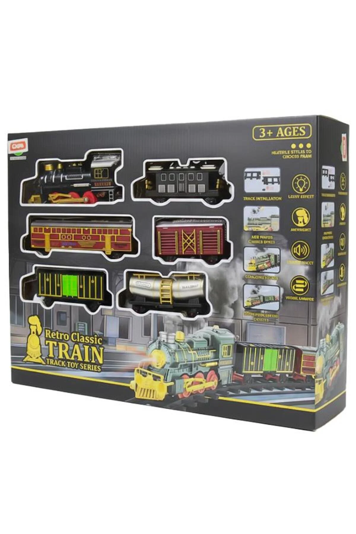اسباب بازی های فیگور دیگر ست قطار بخار کلاسیک CTOYS با صدا و نور 69935A Genel Markalar