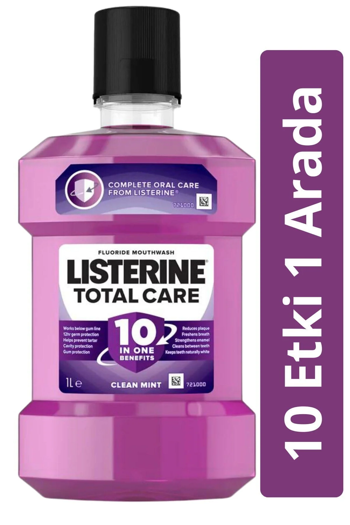دهان شویه دهانشویه توتال کر 10 در 1 لیتر مزیت برای بوی بد و لایه محافظ دندان اورجینال Listerine