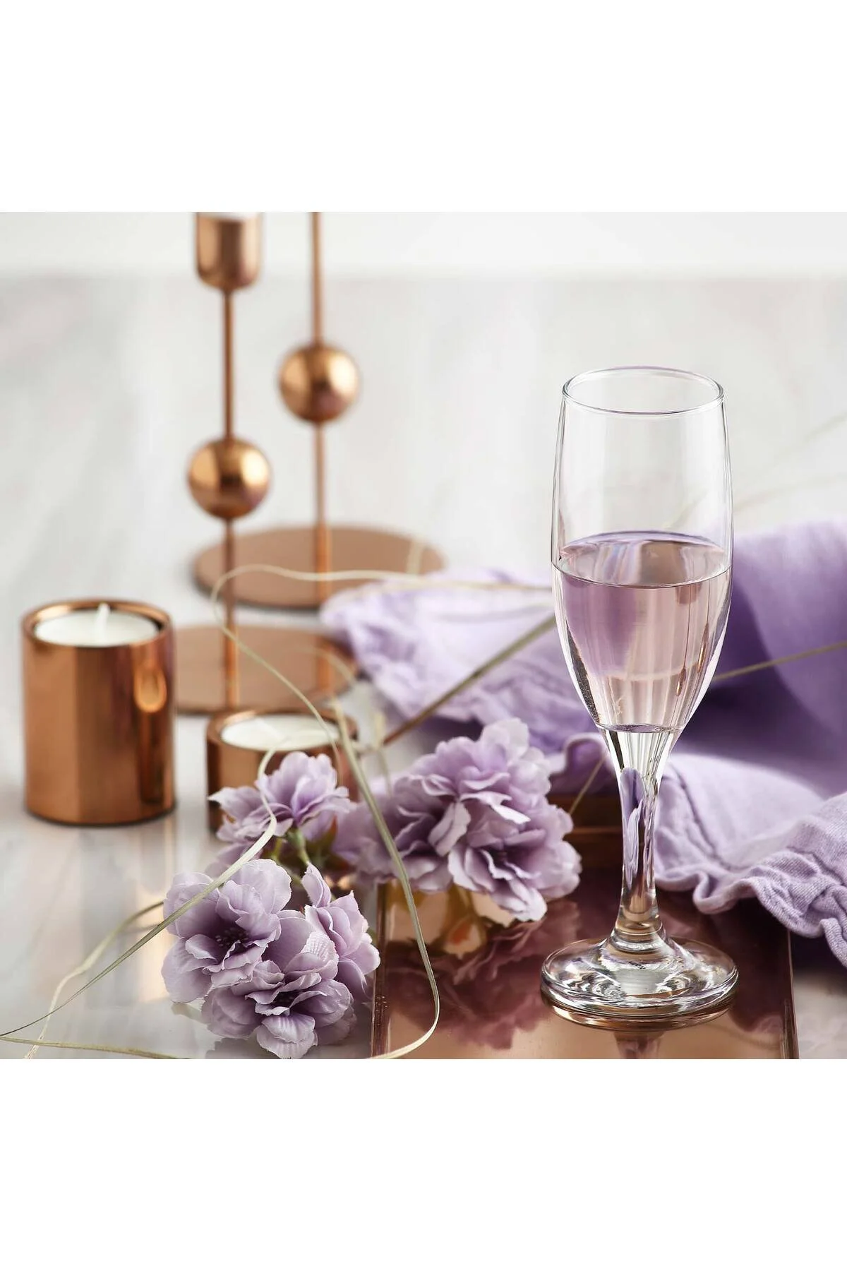 لیوان پایه‌دار گلاس MISKET 6 CHAMPAGNE GLASS اورجینال LAV