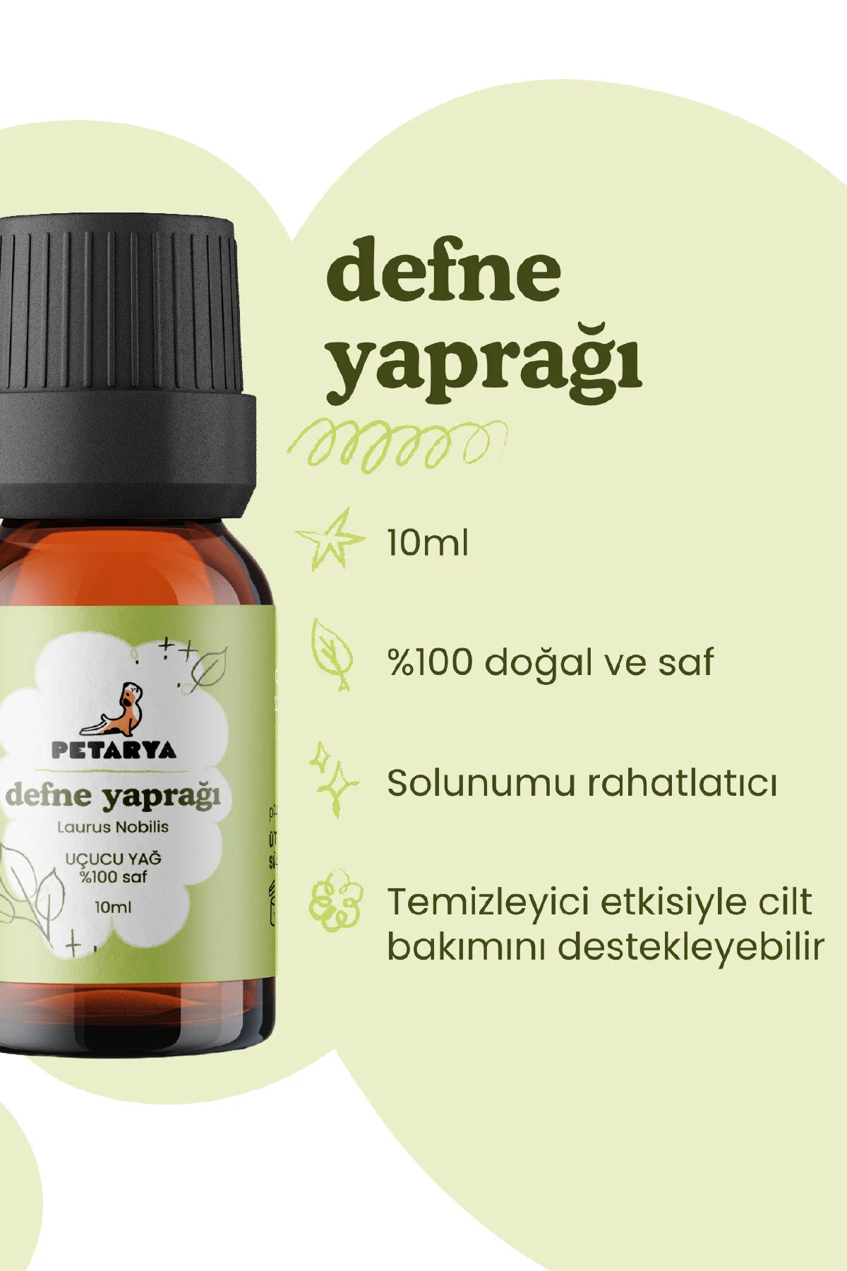 روغن مراقبتی برگ لورول 100 ٪ خالص لوروس 10ML PETARYA