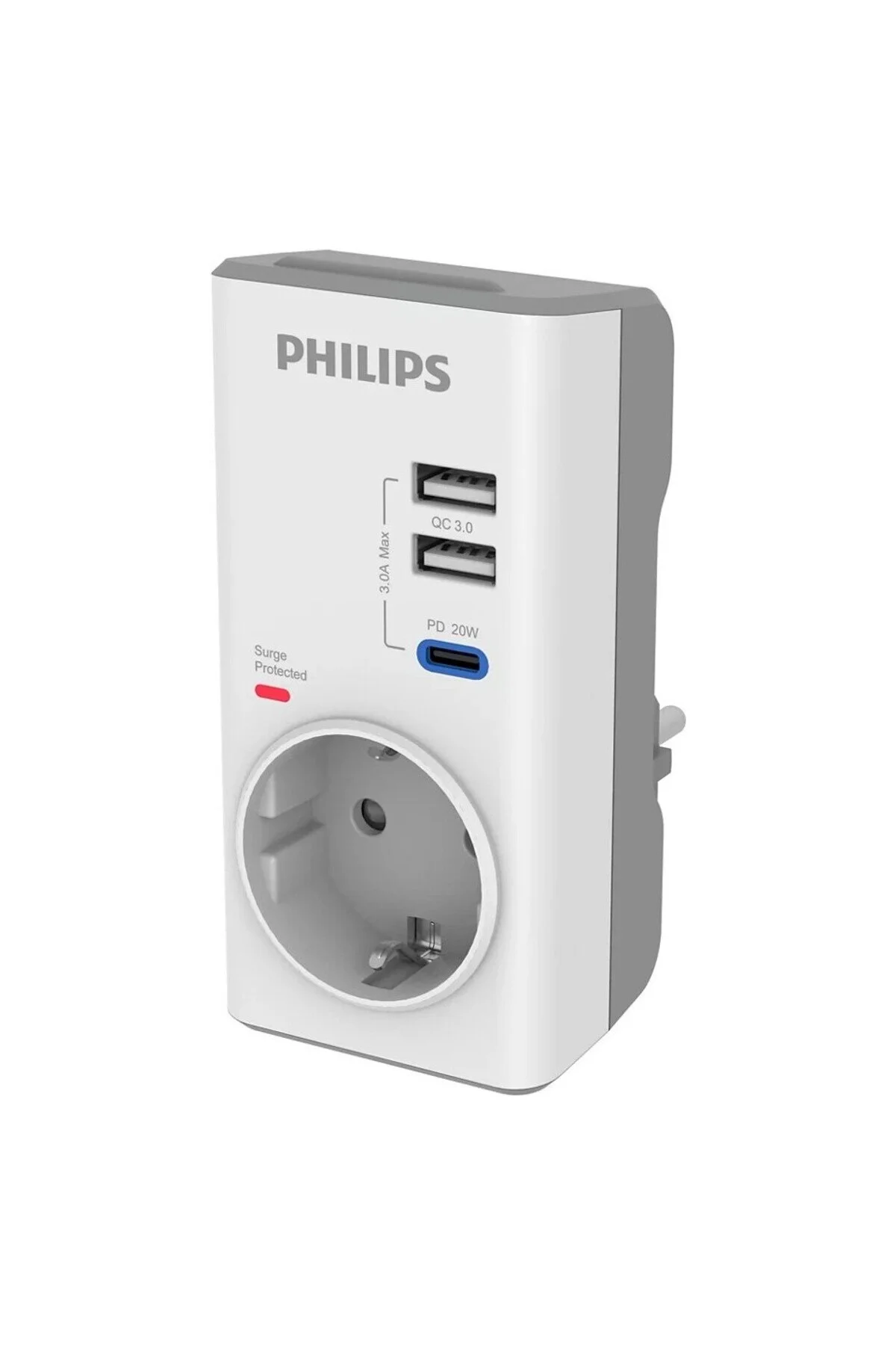 آداپتور شارژ ولتاژ شدید CHP8010W 10 1X USB C 2X A PD20WQC 3.0 فیلیپس Philips