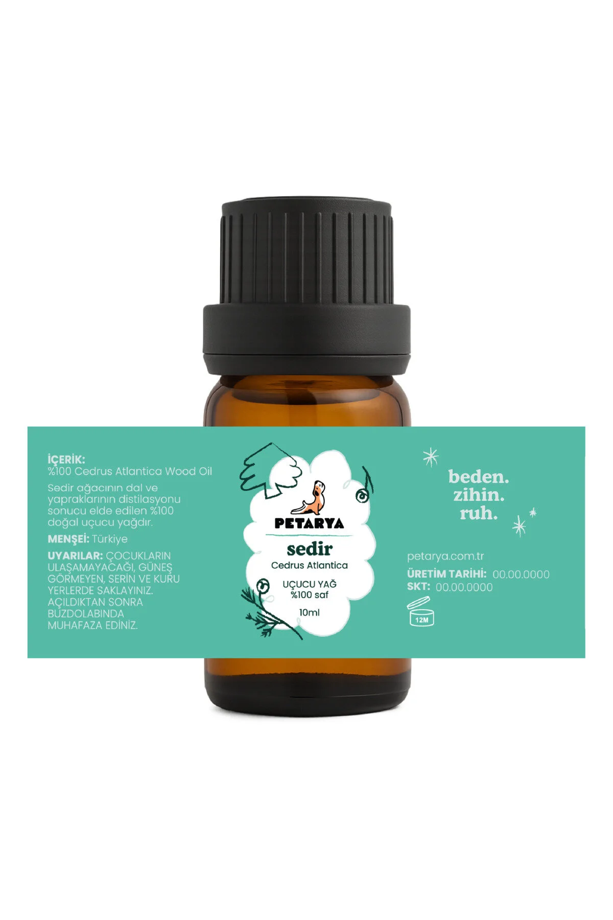 روغن مراقبتی 100 ٪ سدر ضروری خالص سدروس آتلانتیکا 10ML PETARYA