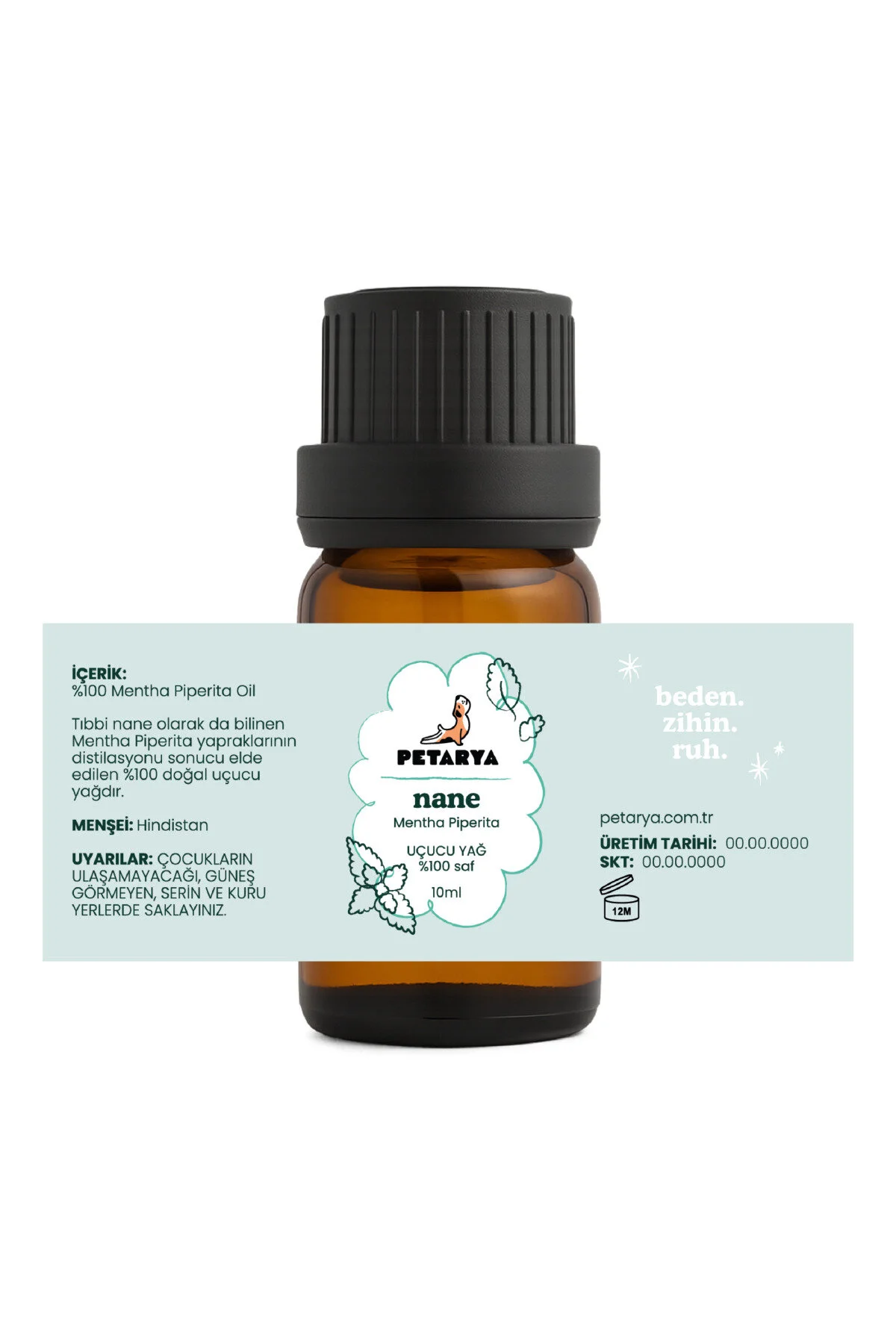 روغن مراقبتی 100 ٪ خالص نعناع نفتی 10ML PETARYA