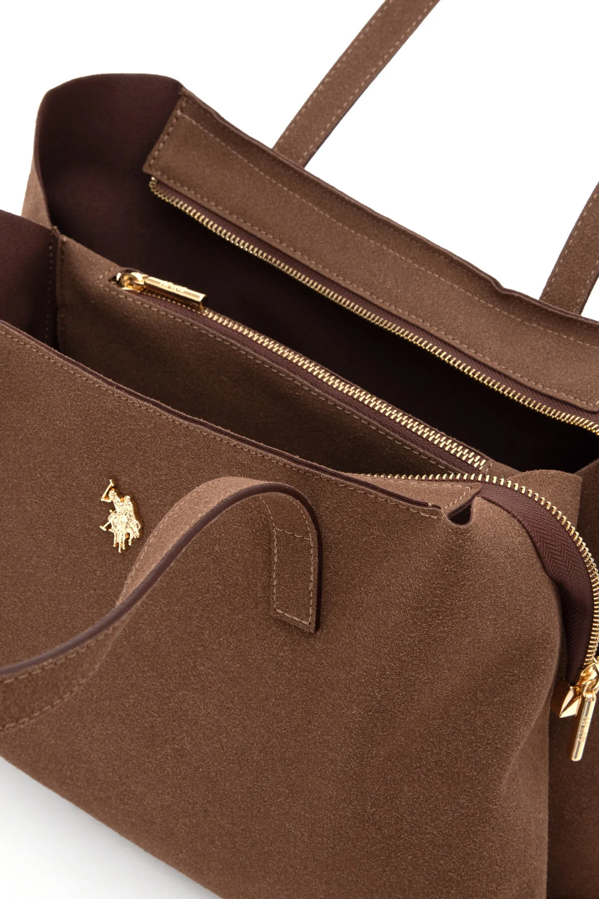 کیف شانه ای زنانه جیر قهوه 50317827 VR029 U.S. Polo Assn.