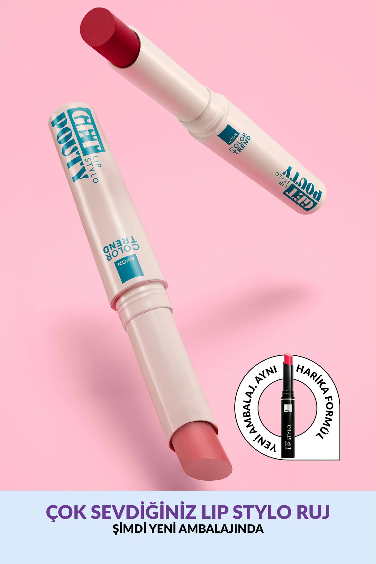 رژ لب استایلوی فوق العاده رنگ صورتی آون Avon
