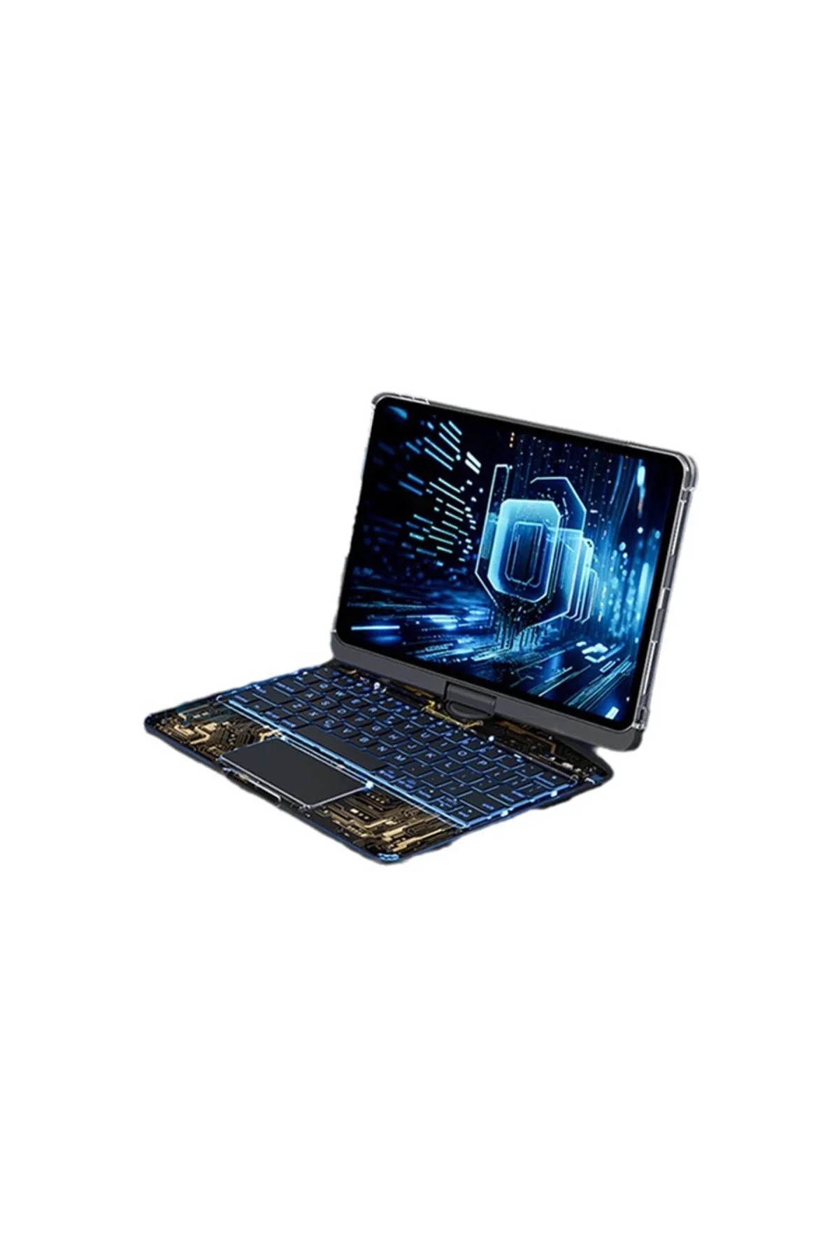 کاور و قاب کیف تبلت صفحه کلید LED چرخشی JP11 IPAD PRO 11 مشکی eco port