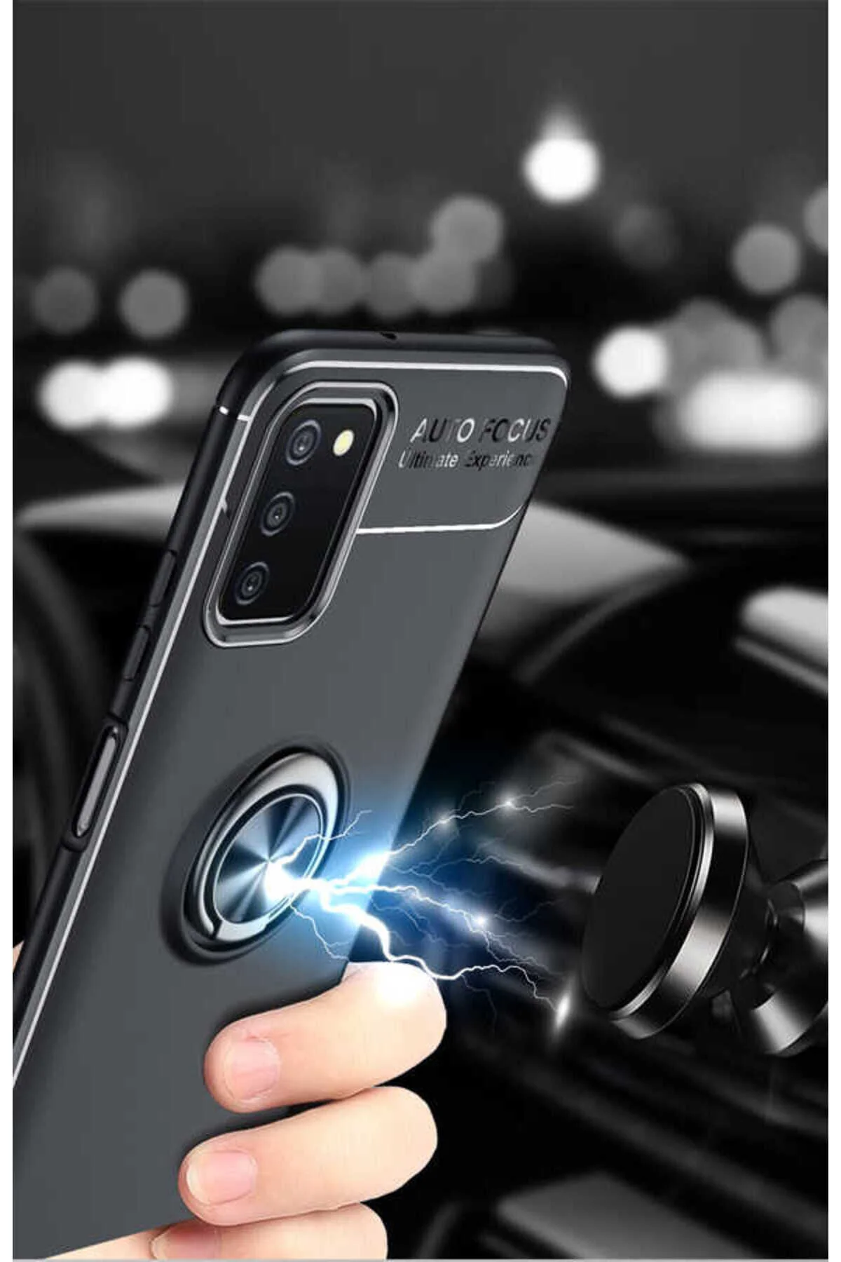 کاور و قاب پوشش سیلیکونی راول GALAXY A03S CASE INC مشکی آبی ENSUENO