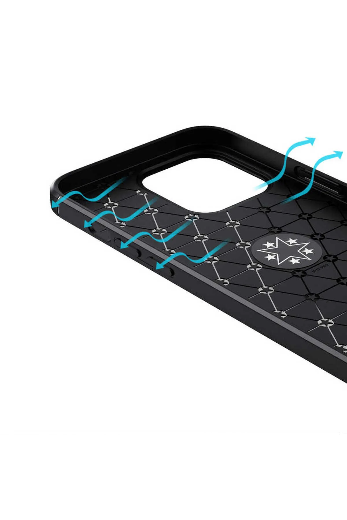 کاور و قاب IPHONE 13 PRO COMPATIBLE INC RAVEL SILICONE CASE مشکی ENSUENO