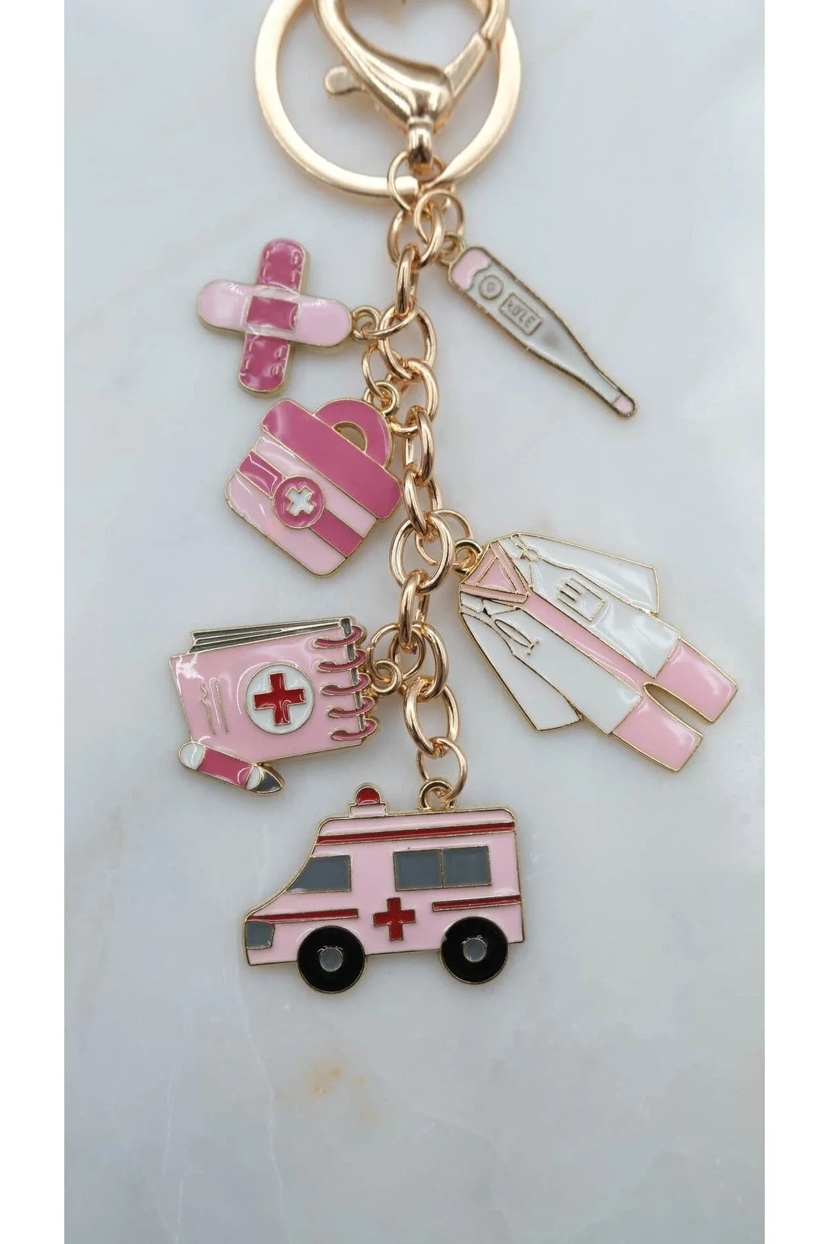 جلیقه کلید جاکلیدی حرفه ای پرستار ATT AMBULANCE CHARM DETAIL Jerie