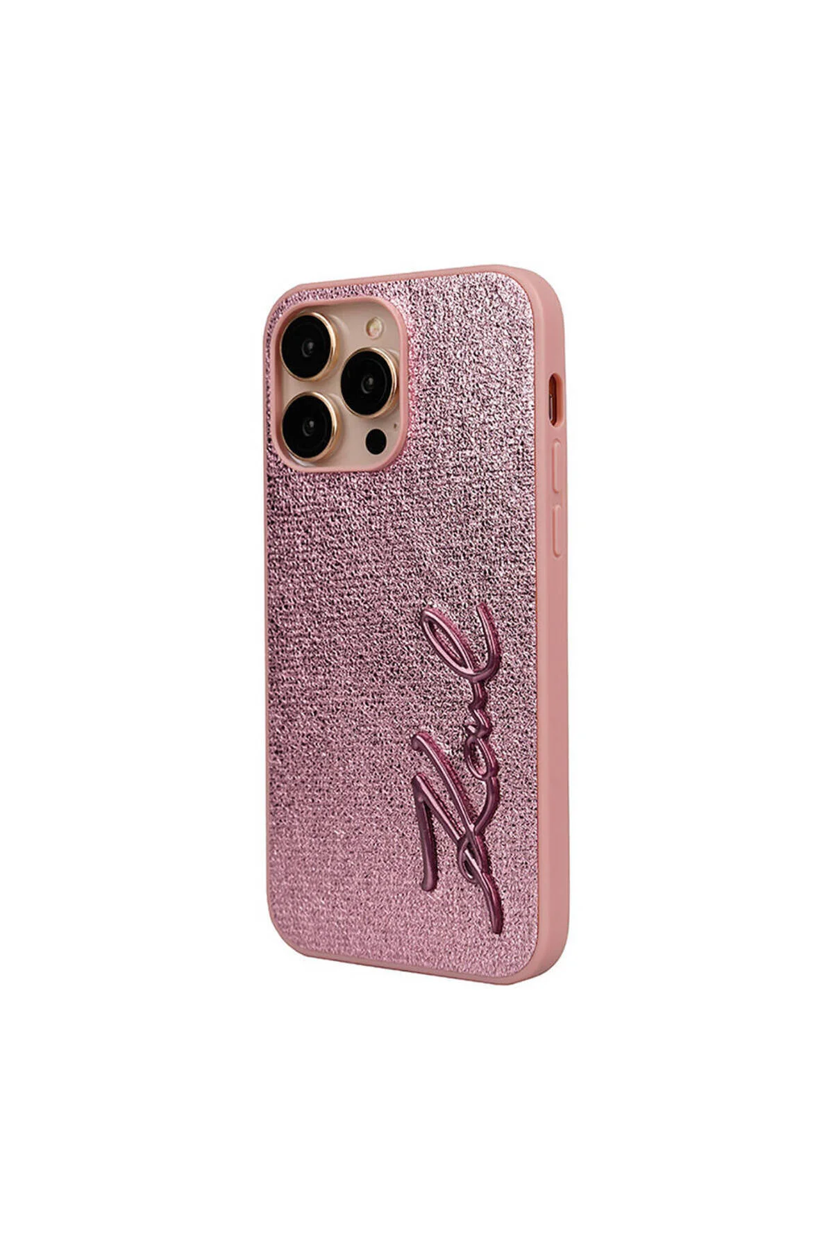 کاور و قاب جلد سه بعدی پشت مودار SAFFIANO RHINESTONES IPHONE 14 PRO MAX KL SCRIBE CASE Karl Lagerfeld
