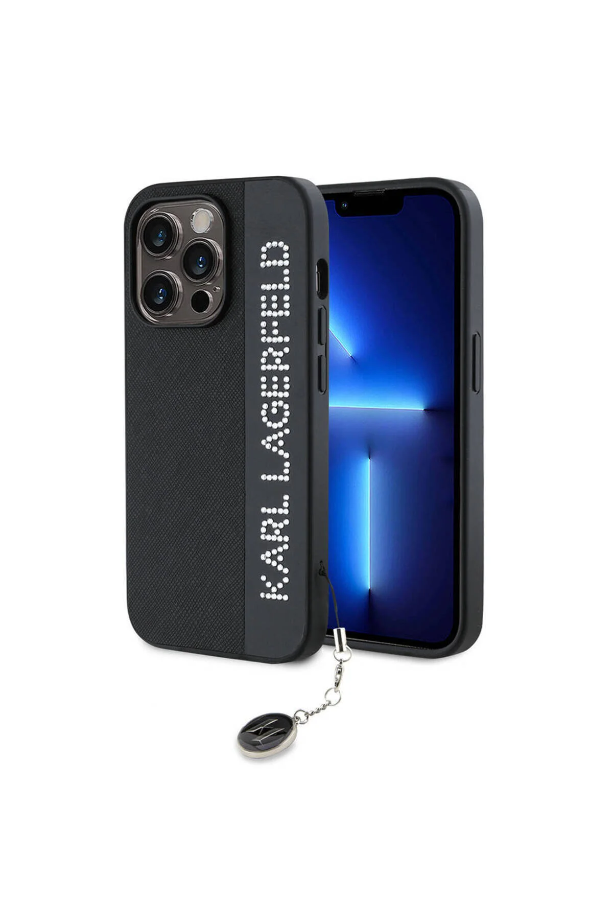 کاور و قاب کیف بدلیجات STONY SAFFIANO IPHONE 14 PRO MAX KL SCRIBE با جاکلیدی Karl Lagerfeld