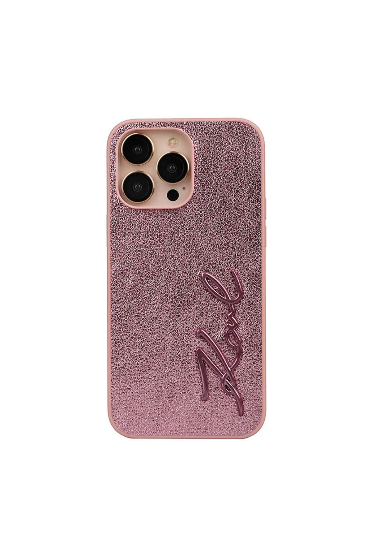 کاور و قاب جلد سه بعدی پشت مودار SAFFIANO RHINESTONES IPHONE 14 PRO MAX KL SCRIBE CASE Karl Lagerfeld