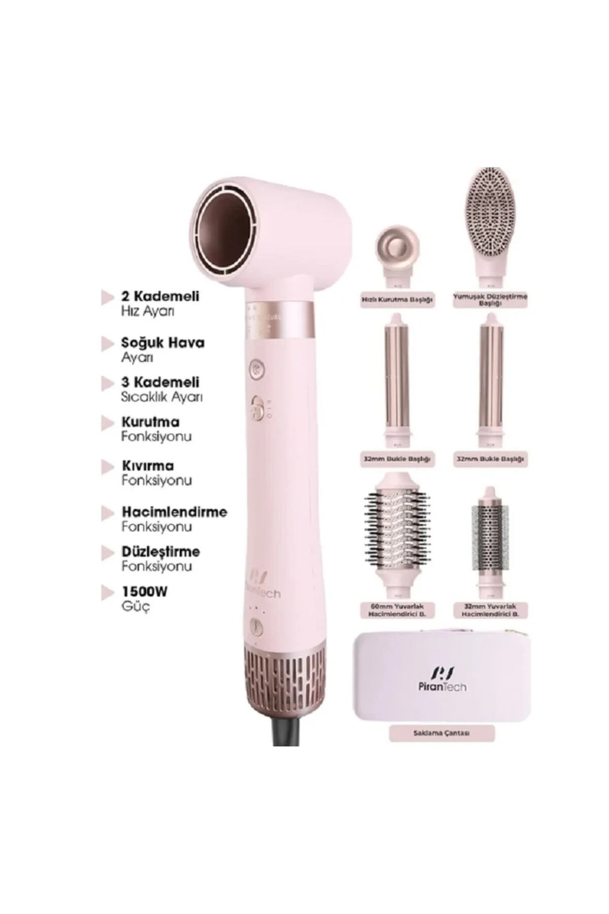 فر کننده مو KS 611 AIRBREEZE 6 سر شکل و خشک کردن حجم سریع pirantech