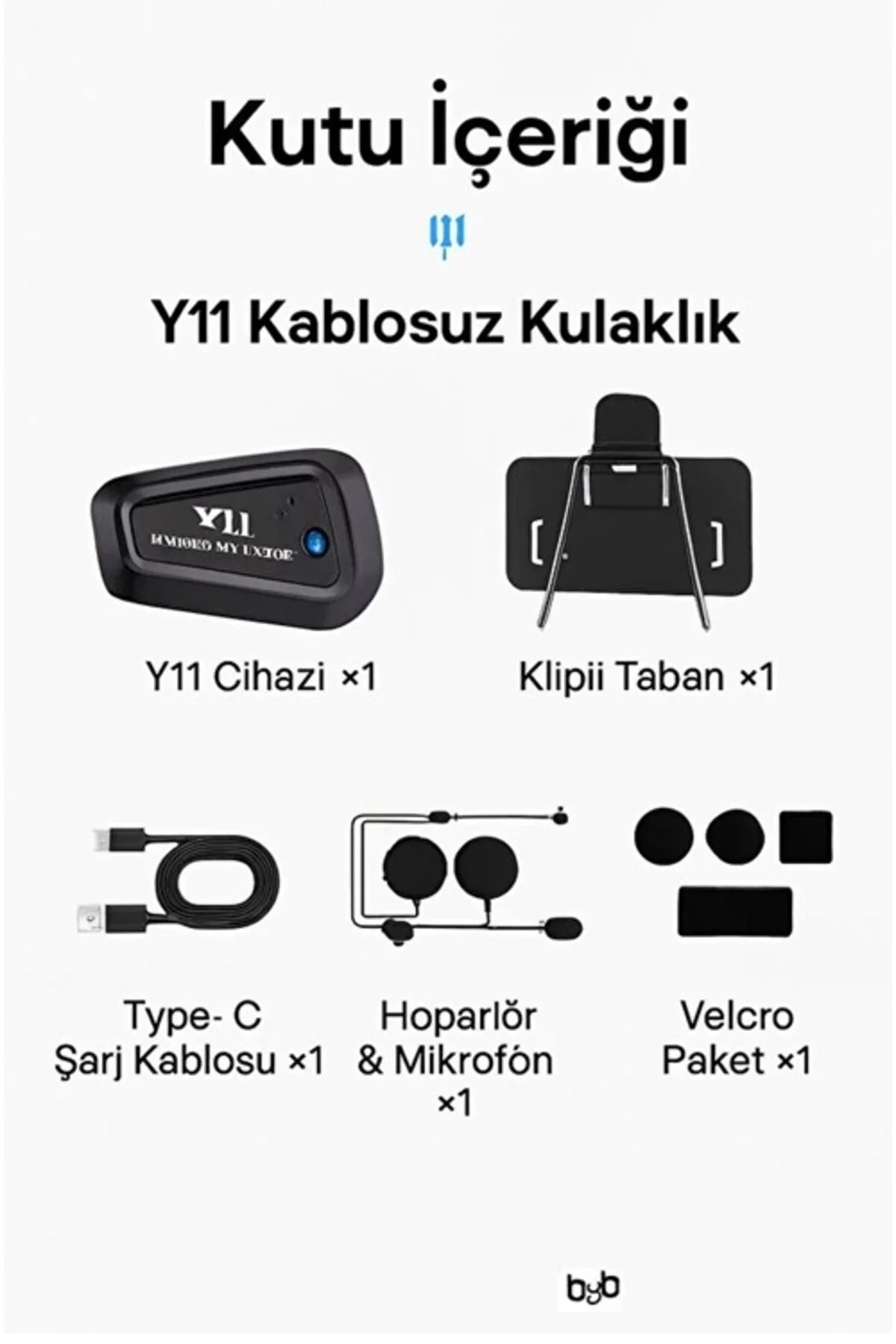 اینترکام هدست بلوتوث Y11 موتور سیکلت با میکروفون BT 5.3 noip
