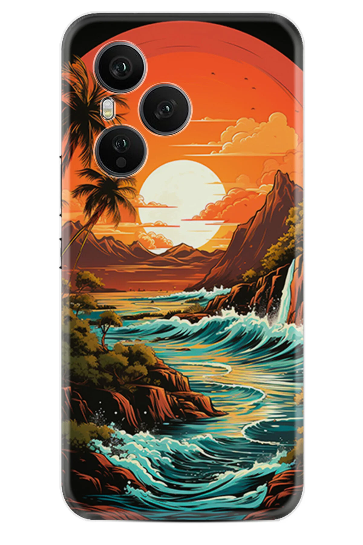کاور و قاب HONOR 400 PRO CASE BOUTIQUE PRINTED ILLUSTRATED RETRO MOUNTAIN PCODE 079 Kılıfland
