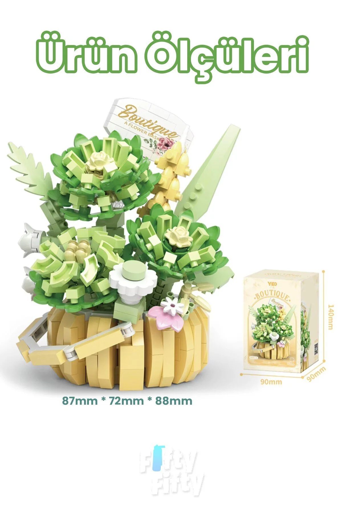 لگو و اسباب بازی های ساخت محور ست ساختمانی مینی دسته گل 524 تکه سری PANLOS BOUTIQUE FFP1091 از ترکیه Vagonlife