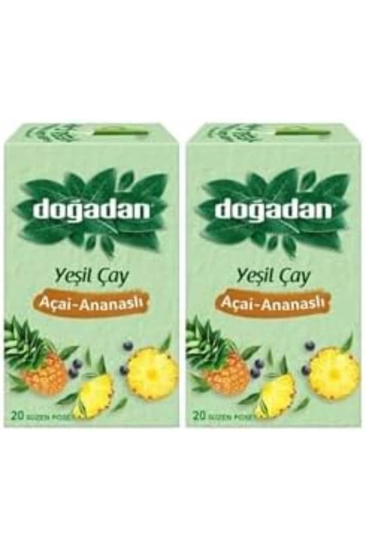 سرویس غذاخوری چای سبز آکای با آناناس 20 عدد X 5 Yıldızan