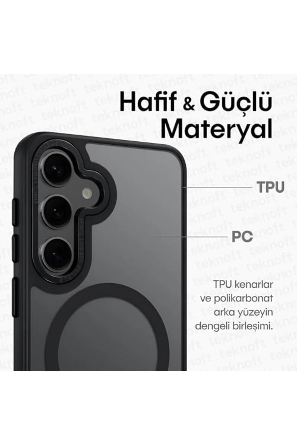 کاور و قاب ULTRA G با لنز آلیاژی فلزی صفحه کلید سازگار سری SYMPLE برای GALAXY S24 FE Yıldızan