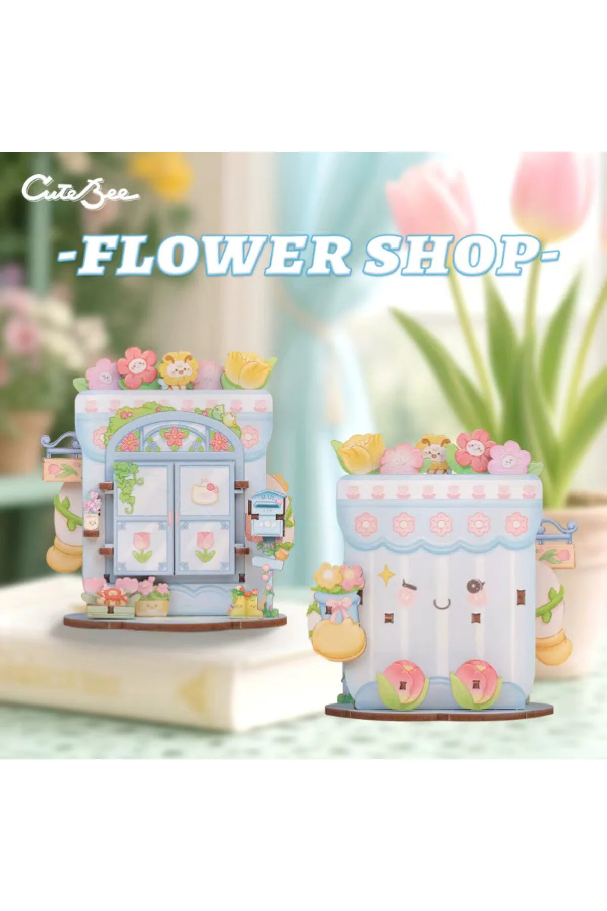پازل سه بعدی CWGA TALEBOX CORNER SERIES MINI HOUSE سری NEW STYLE STORE DIY FLOWER SHOP CUTEBEE