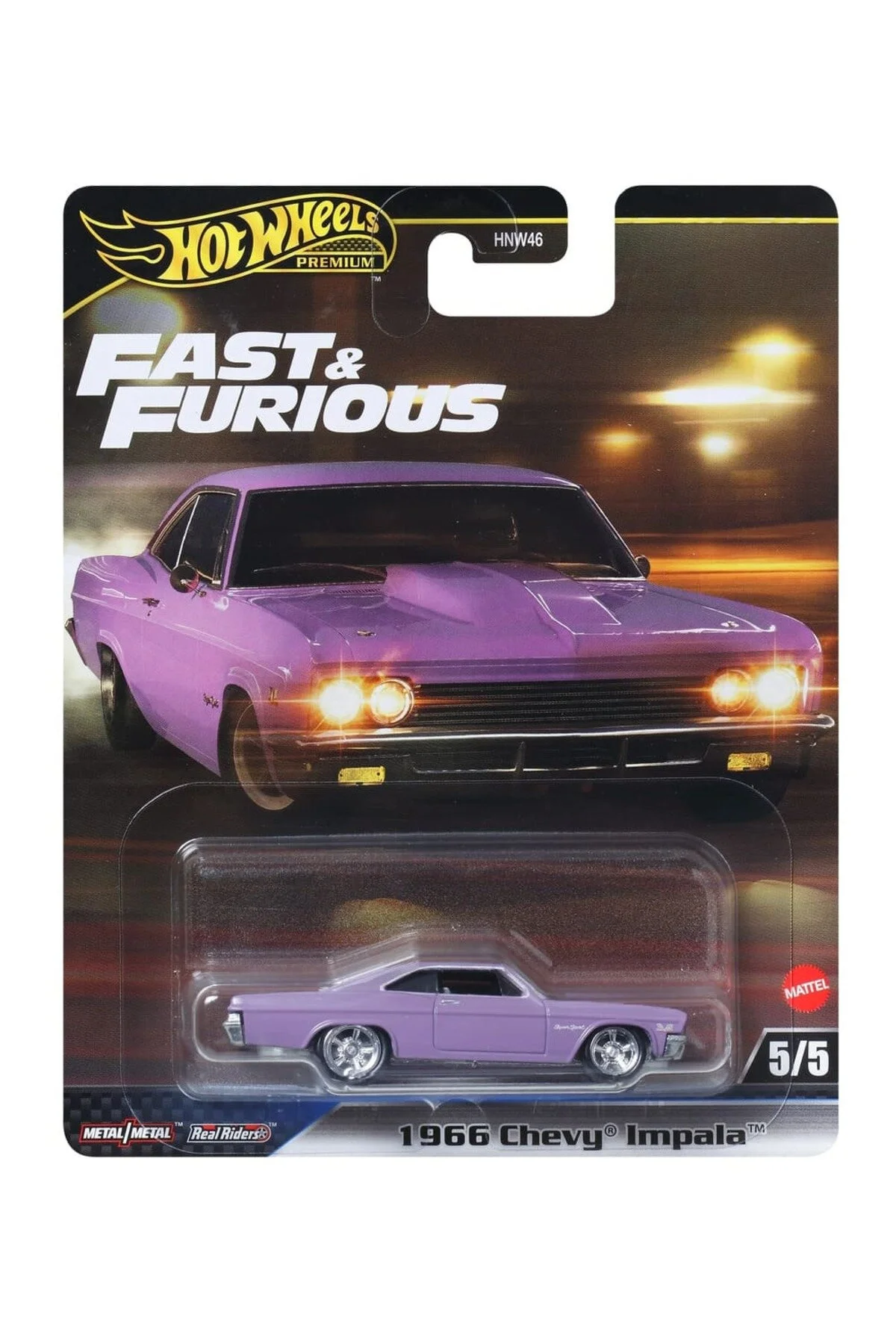 مدل خودرو ممتاز FAST & FURIOUS 1966 CHEVY IMPALA HNW46 JBL95 از ترکیه HOT WHEELS