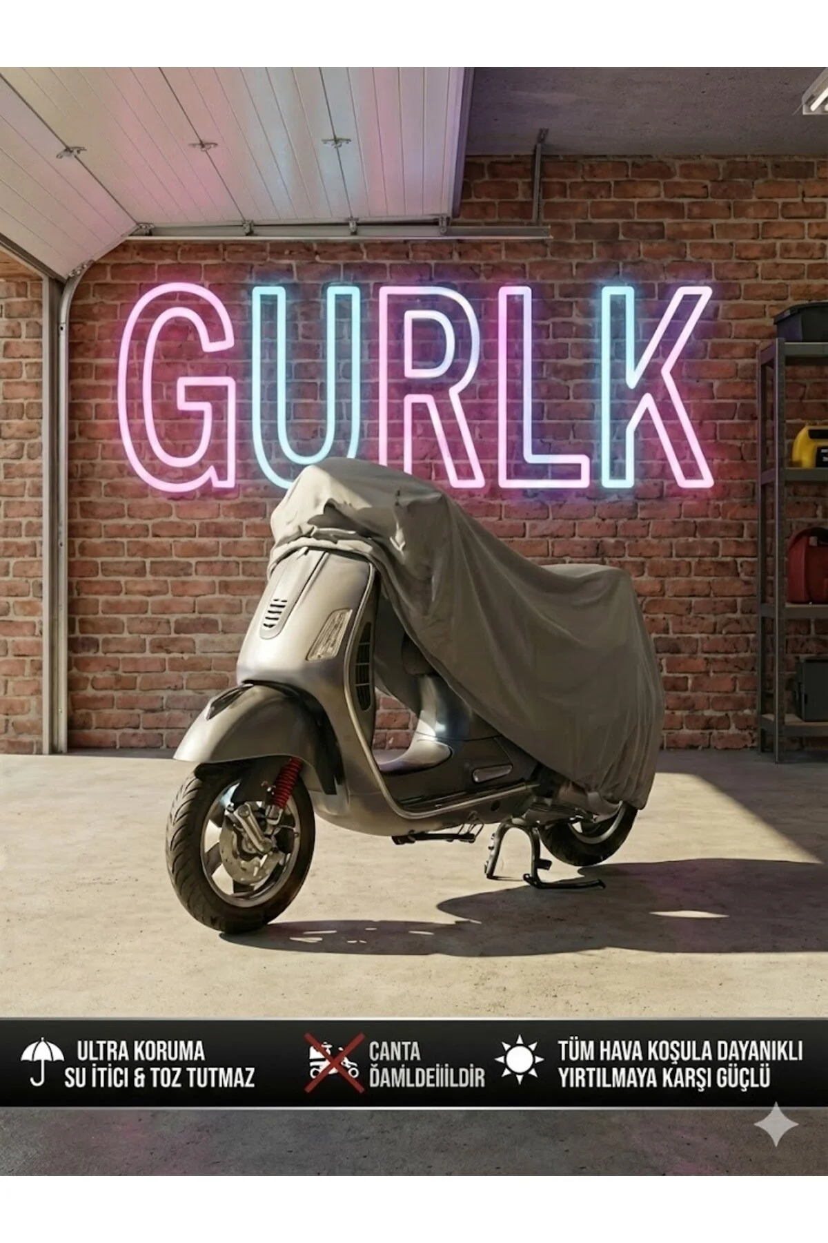 چادر موتورسیکلت هوندا CBR 900 RR سازگار با 4 فصل 245X150 سانتی متر خاکستری gurlk