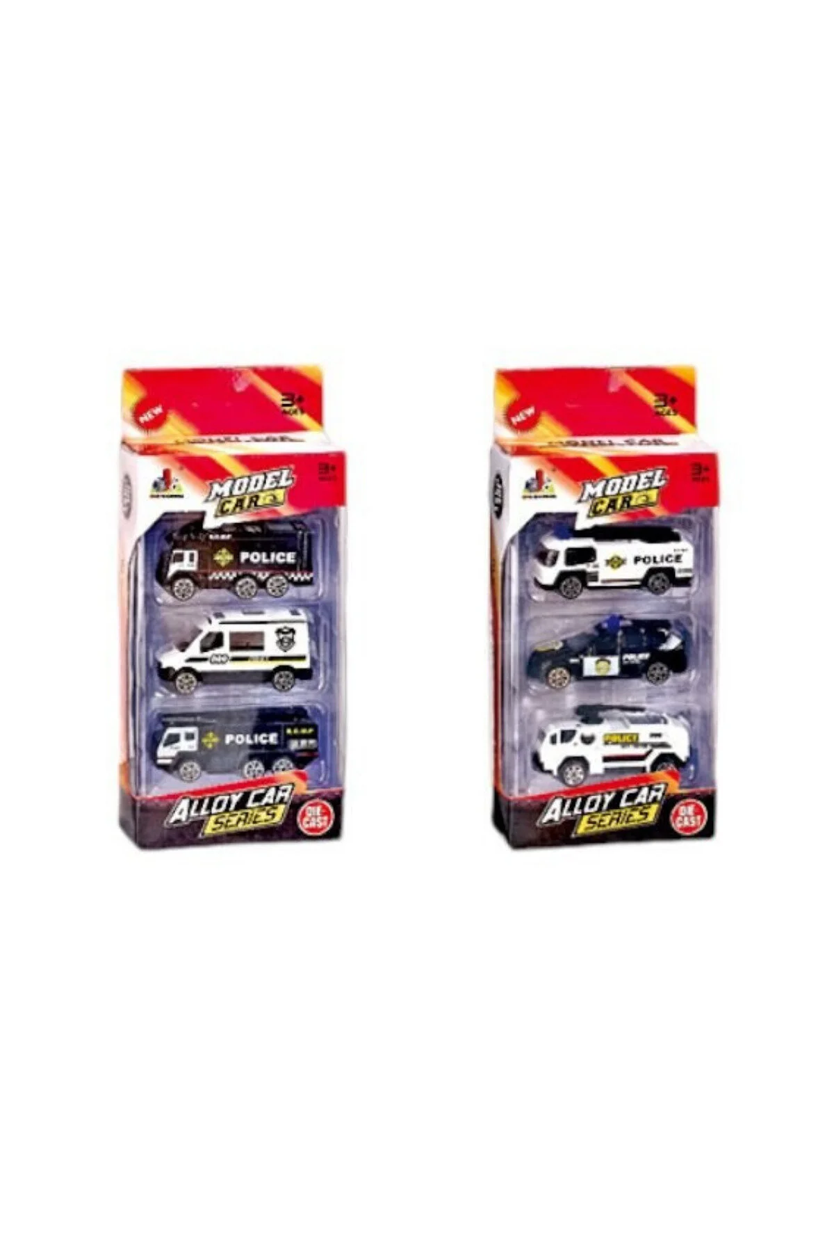 ماشین اسباب بازی مجموعه 6 پلیس فلزی DIECAST TOY POLICE SQUAD وسایل نقلیه مدل آلیاژی بادوام craftivio
