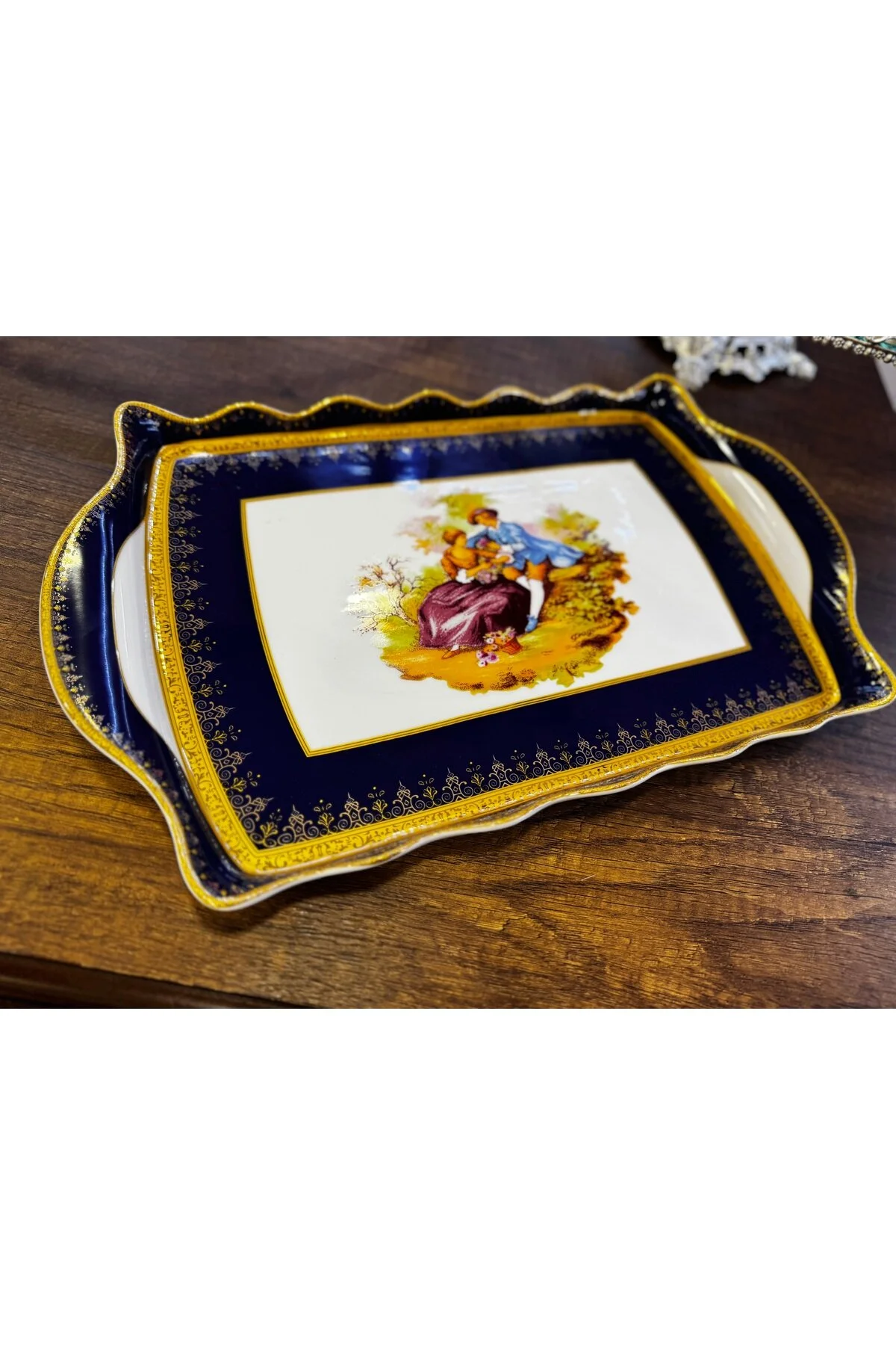 سینی مدل FRAGONARD چینی ESTERHOMEDECOR hediye