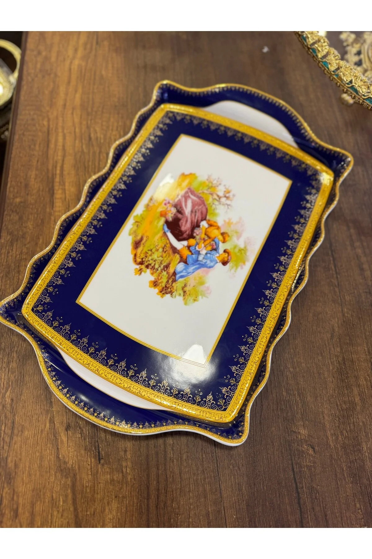 سینی مدل FRAGONARD چینی ESTERHOMEDECOR hediye