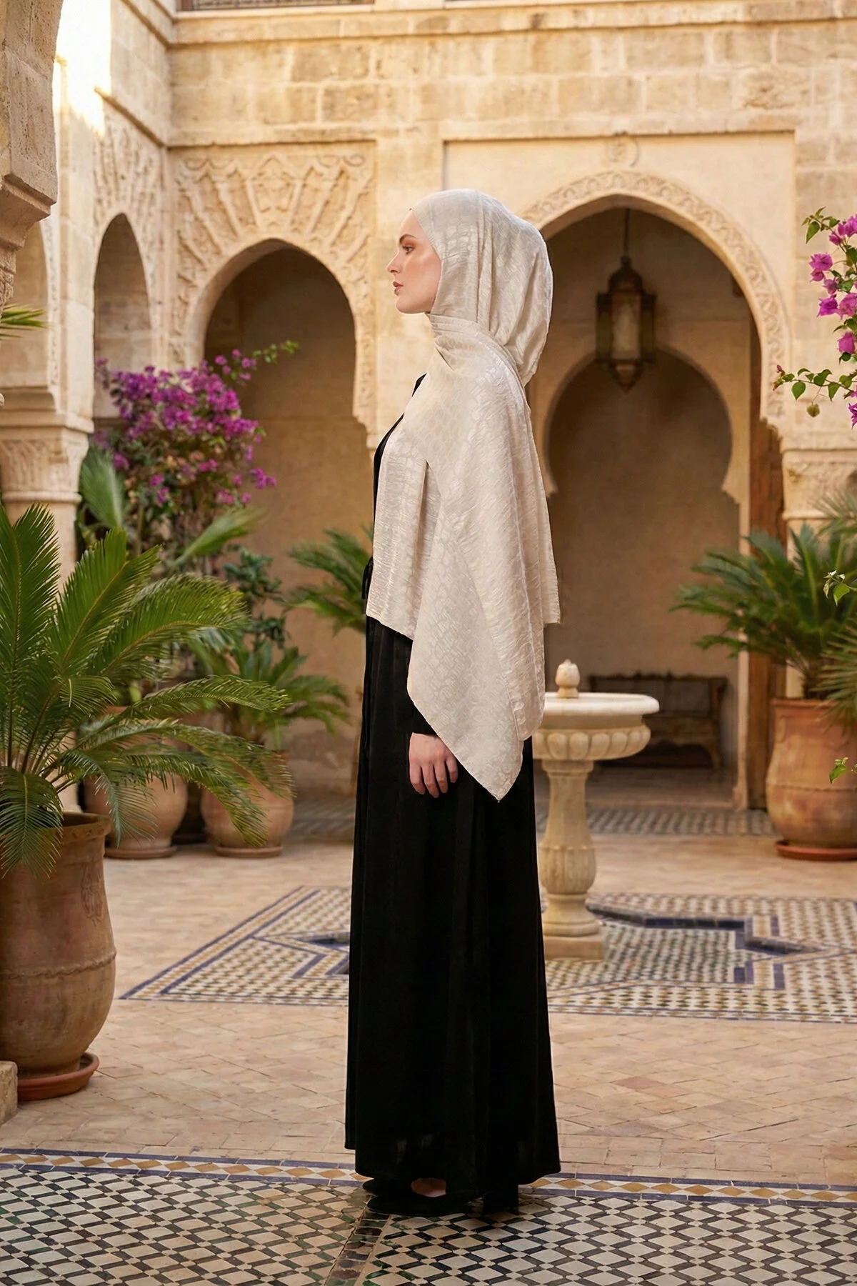 شال کرم ژاکارد پرلا اورجینال MOISCARF