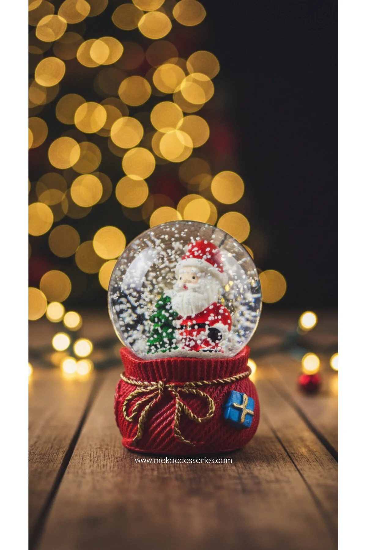 گوی برفی بابا نوئل SNOW GLOBE هدیه کریسمس از ترکیه Mek Accessories
