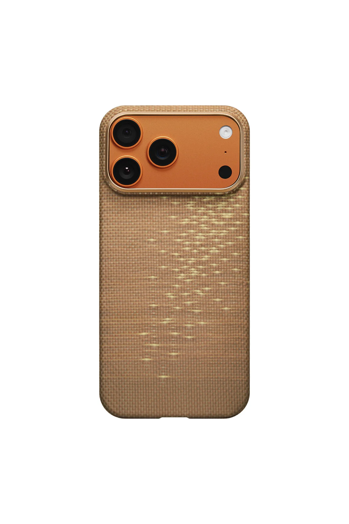 کاور و قاب سازگار با آیفون 17 پرو M SAFE FIBER ARAMID GLINTS OF GOLD SERIES ULTRA SLIM COVER PITAKA