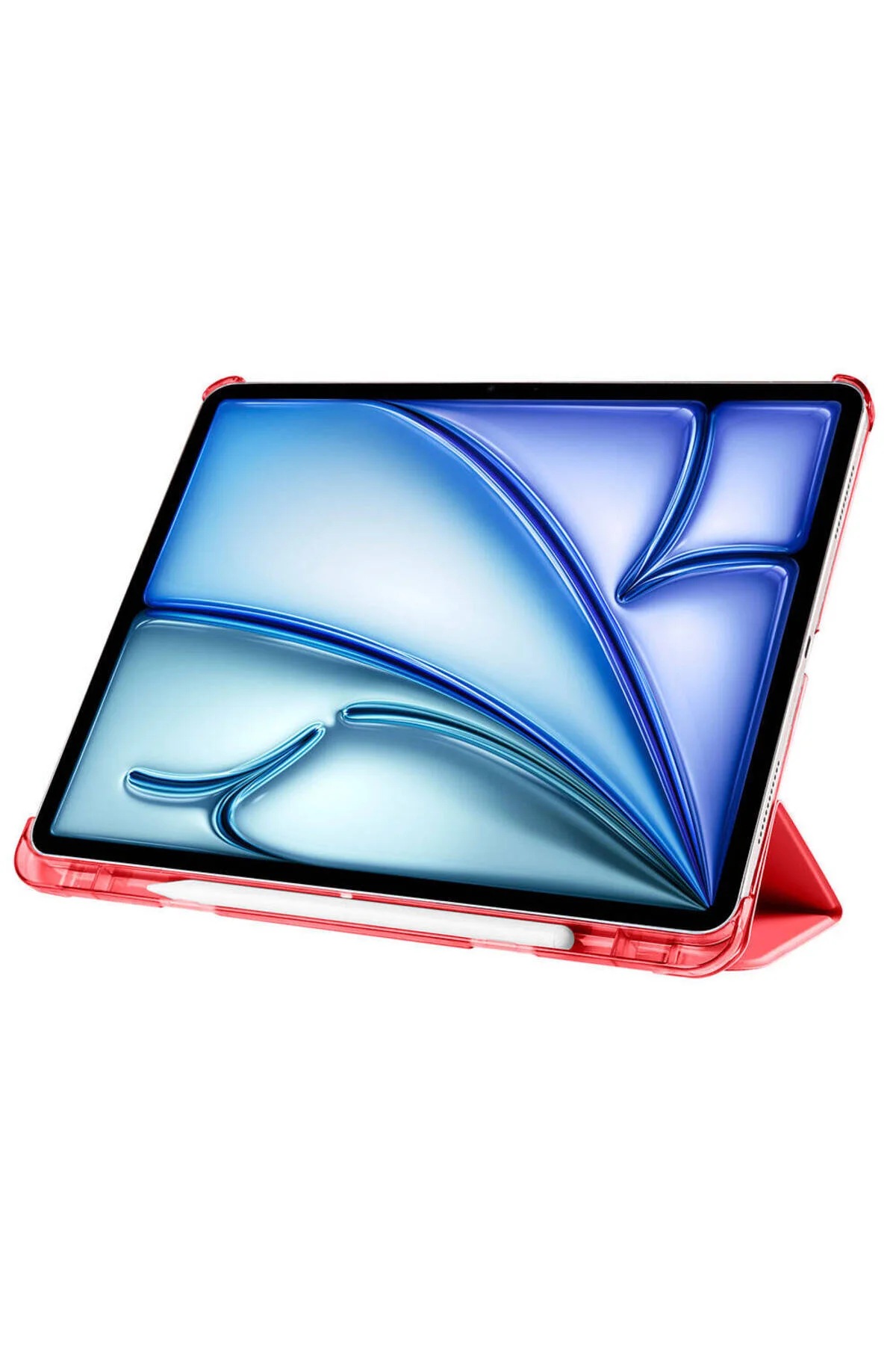 کاور تبلت قاب محافظ 1 هوشمند IPAD AIR 11 M3 با پایه محفظه قلم آبی Zore