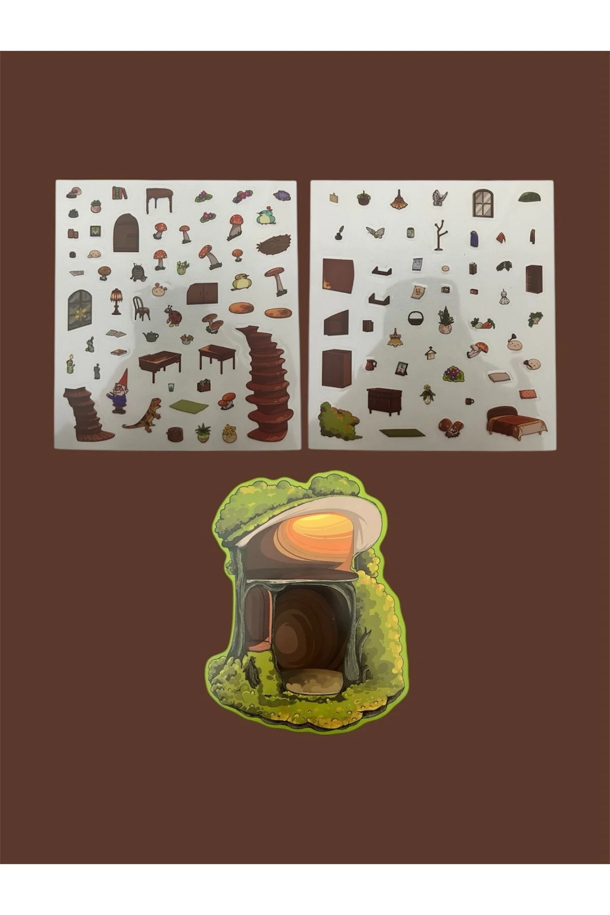 پازل سه بعدی مجموعه طراحی استیکر خانه درختی DIY Avocado Craft Studio