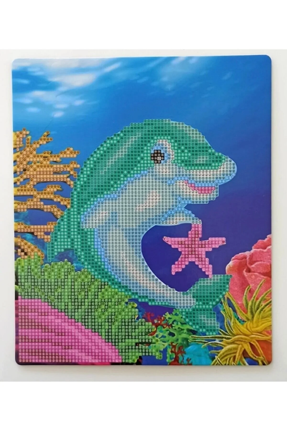 پازل موزاییک سنگ مهره دار نقاشی الماس مخروطی عکس 21X25 برای کودکان iğne izi