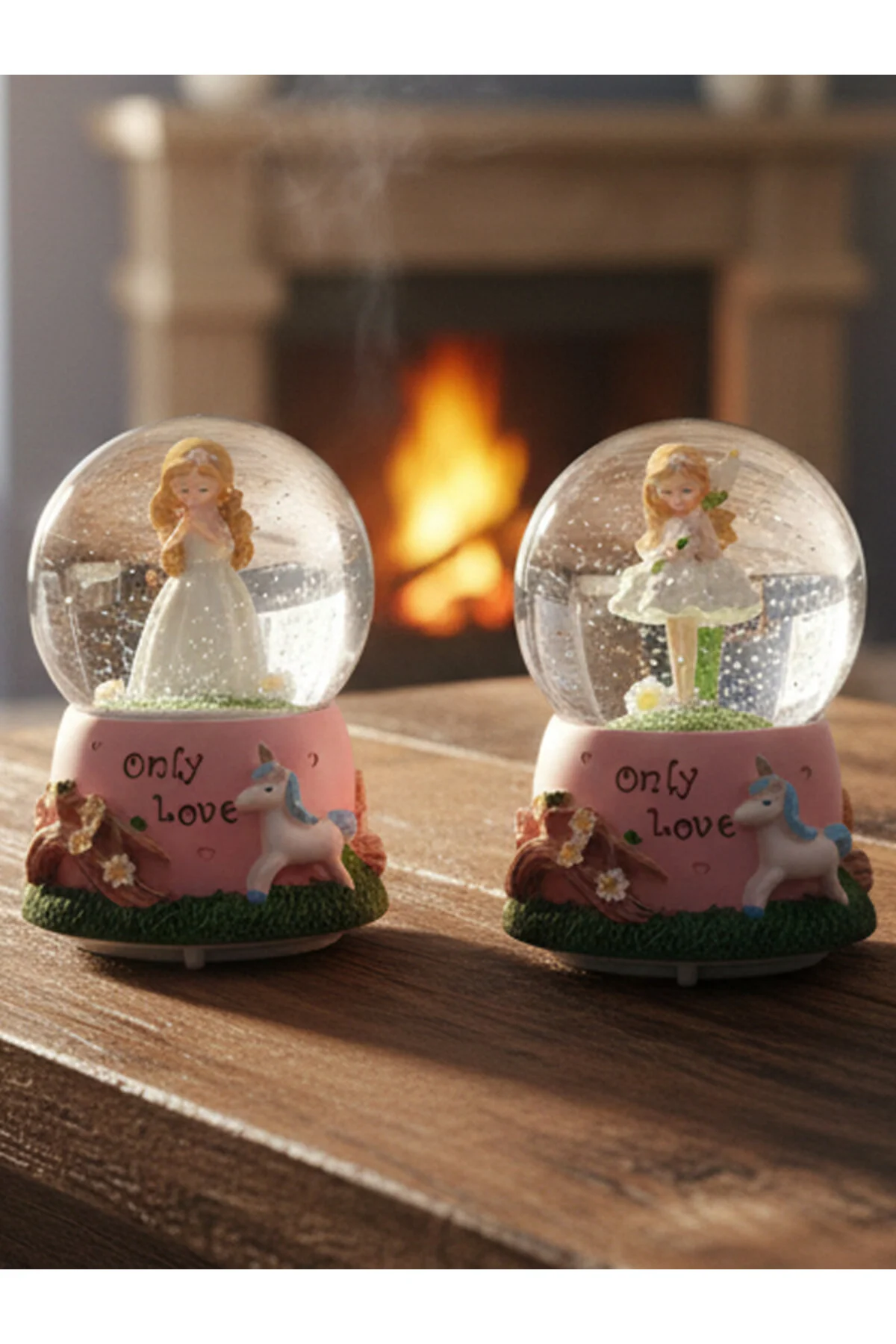 گوی برفی SNOW GLOBE سایز بزرگ موزیکال FAIRY GIRL LIGHTED – هدیه عاشقانه 16X12 سانتی متر از ترکیه moryconcept