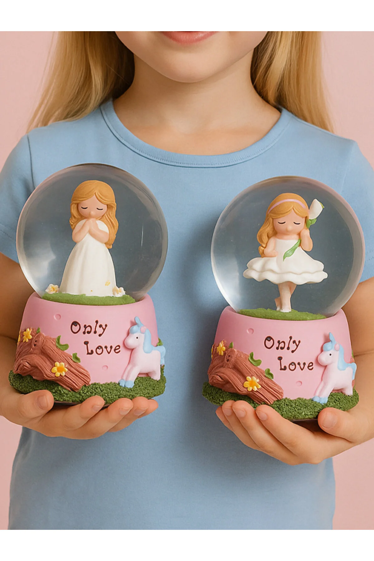گوی برفی SNOW GLOBE سایز بزرگ موزیکال FAIRY GIRL LIGHTED – هدیه عاشقانه 16X12 سانتی متر از ترکیه moryconcept