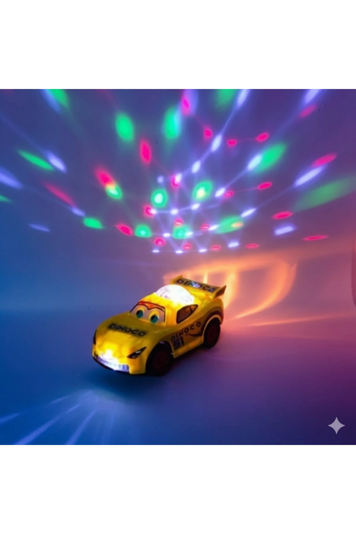 ماشین اسباب بازی توپ سبک لایتنینگ مک کوئین سه بعدی با نور موسیقی و چرخش تصادف BESTTOYS