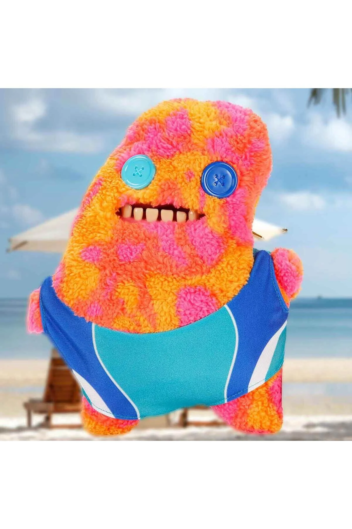 اسباب بازی های پشمی VACAY VIBES PLUSH S1 SIR SPLODGE A LOT WITH 6 BUTTON EYES Fuggler