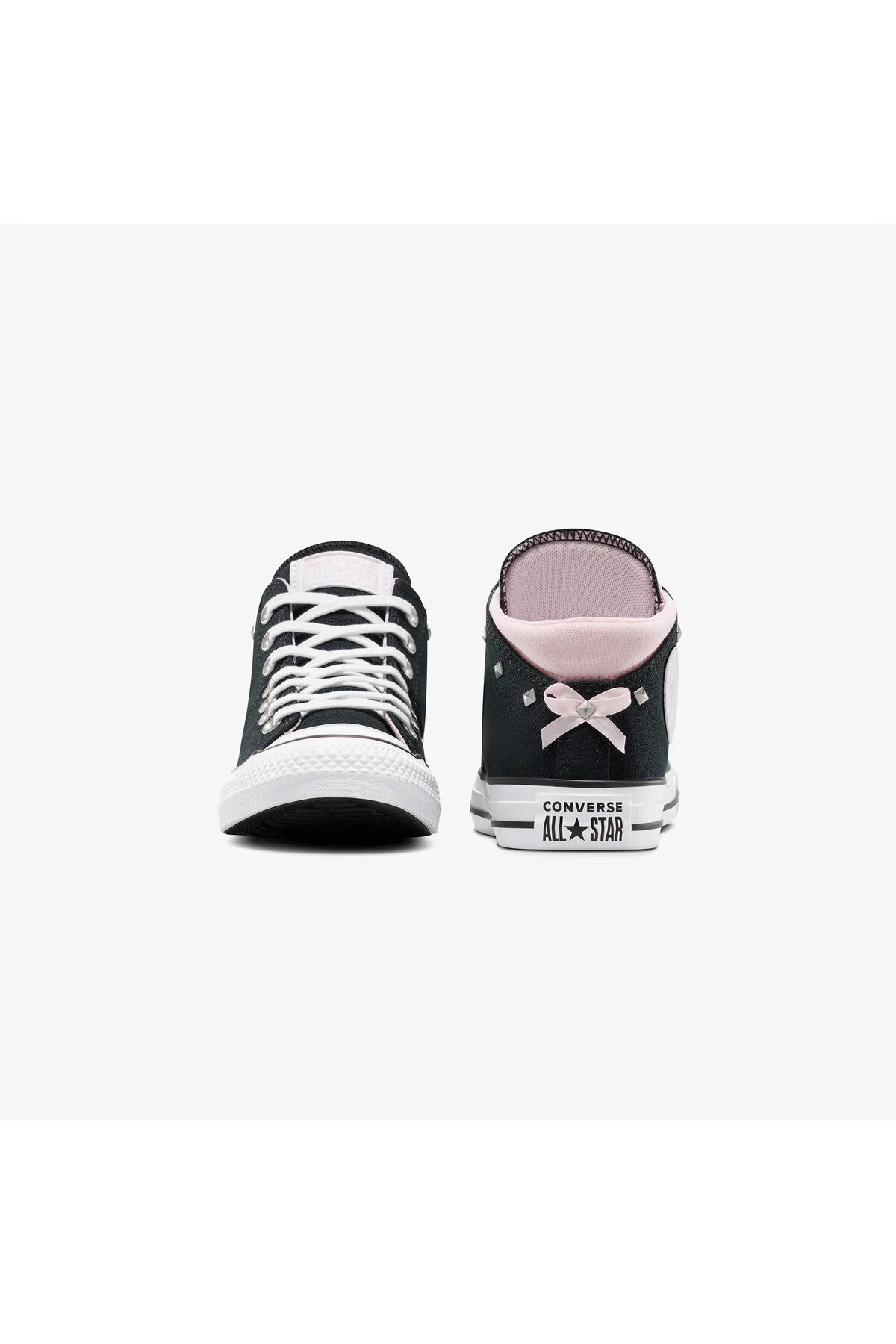 اسنیکر کفش کتانی مشکی یونیسکس وسط پاپیون و گل میخ چاک تیلور آل استار مدیسون کانورس Converse