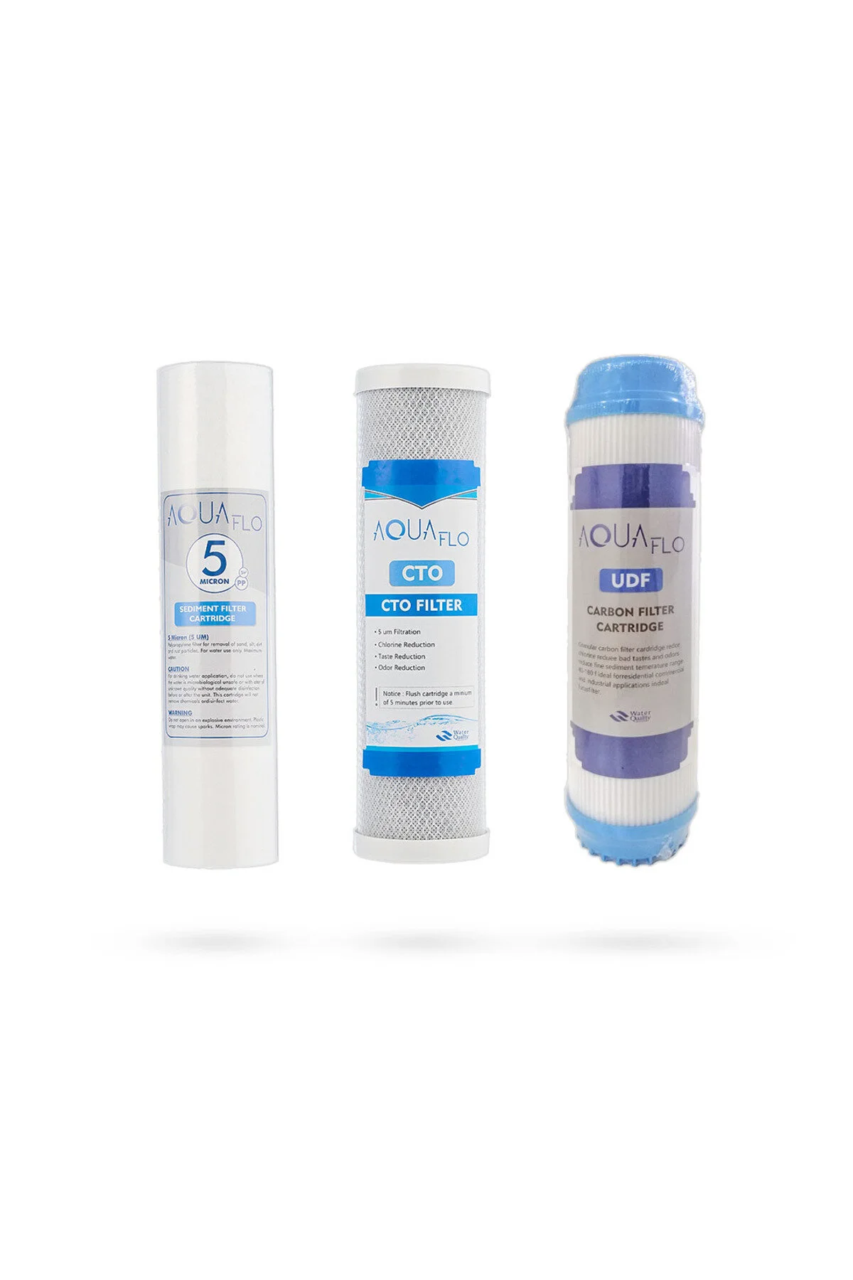 لوازم جانبی تصفیه کننده آب باز کردن کیس 3 مجموعه فیلتر با GAC AQUAFLO