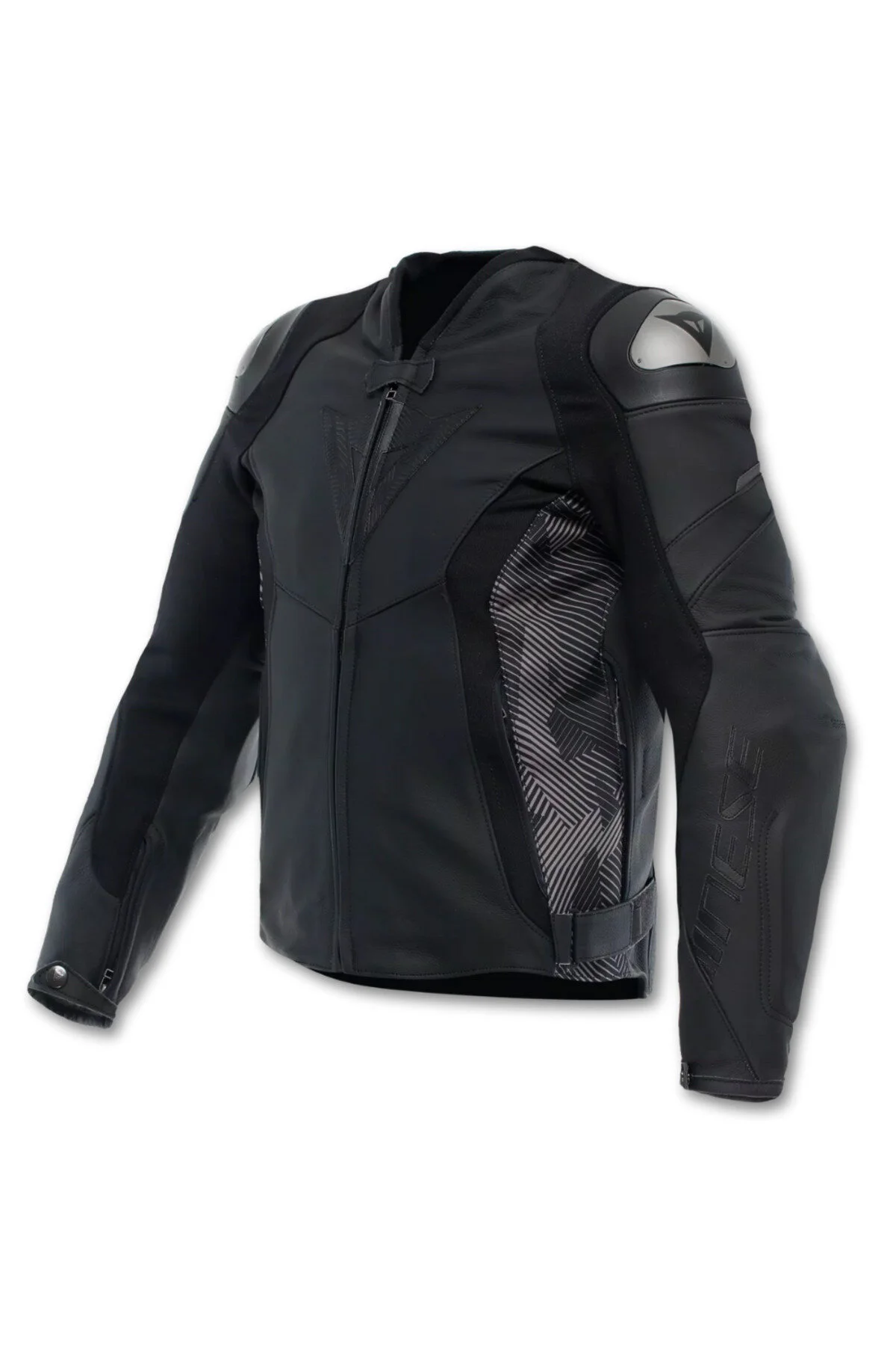 کاپشن موتورسوار مردانه ژاکت موتورسیکلت چرم آنتراسیت بلوک یورو 5 Dainese