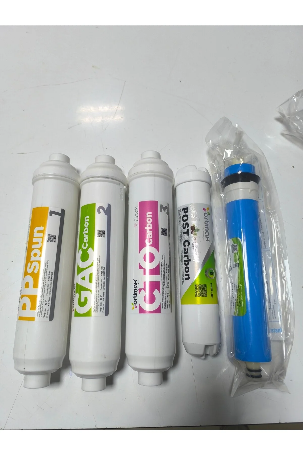 لوازم جانبی تصفیه کننده آب مجموعه 5 فیلتر درون خطی Ortimax