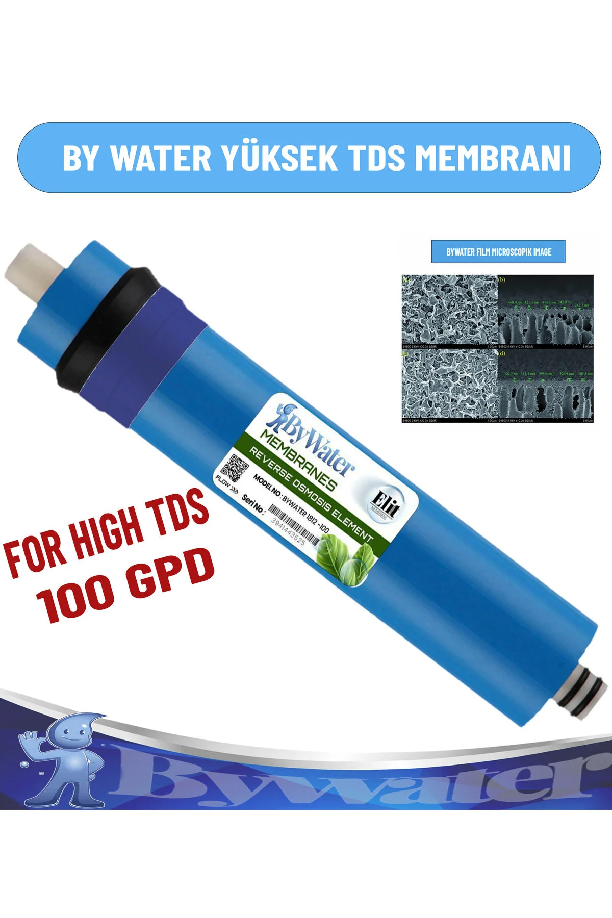 لوازم جانبی تصفیه کننده آب IHLAS AURA CEBILON دستگاه دیجیتال منحصر به فرد سازگار با مجموعه 5 فیلتر 100GPD MEMBRANE HIGH TDS As Water